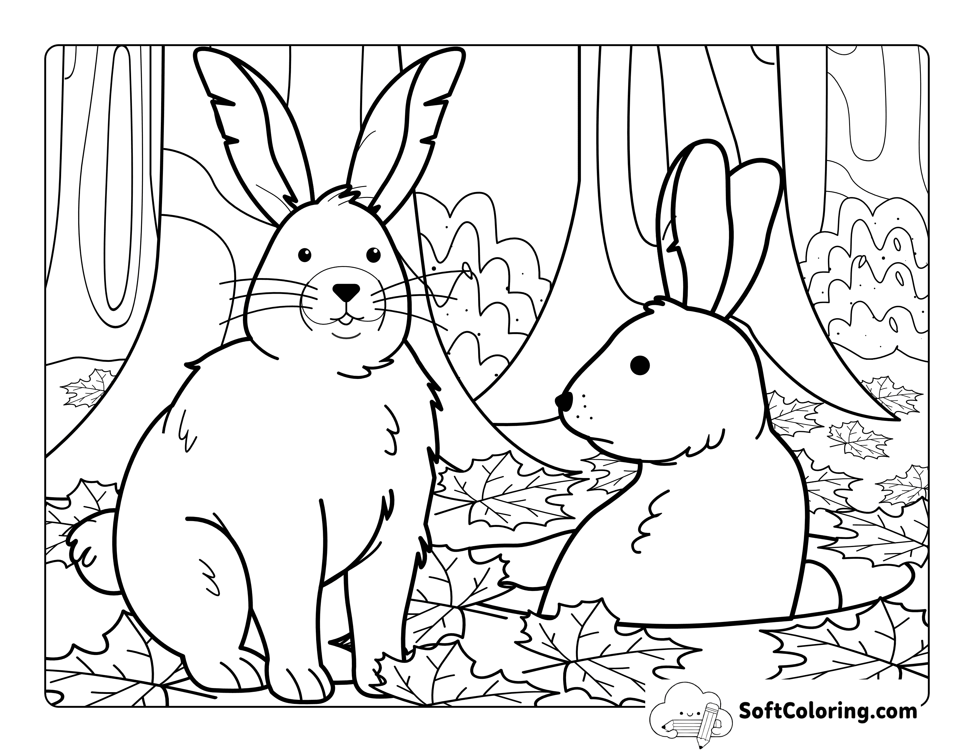 Easy Rabbit Coloring Sheet Printable
