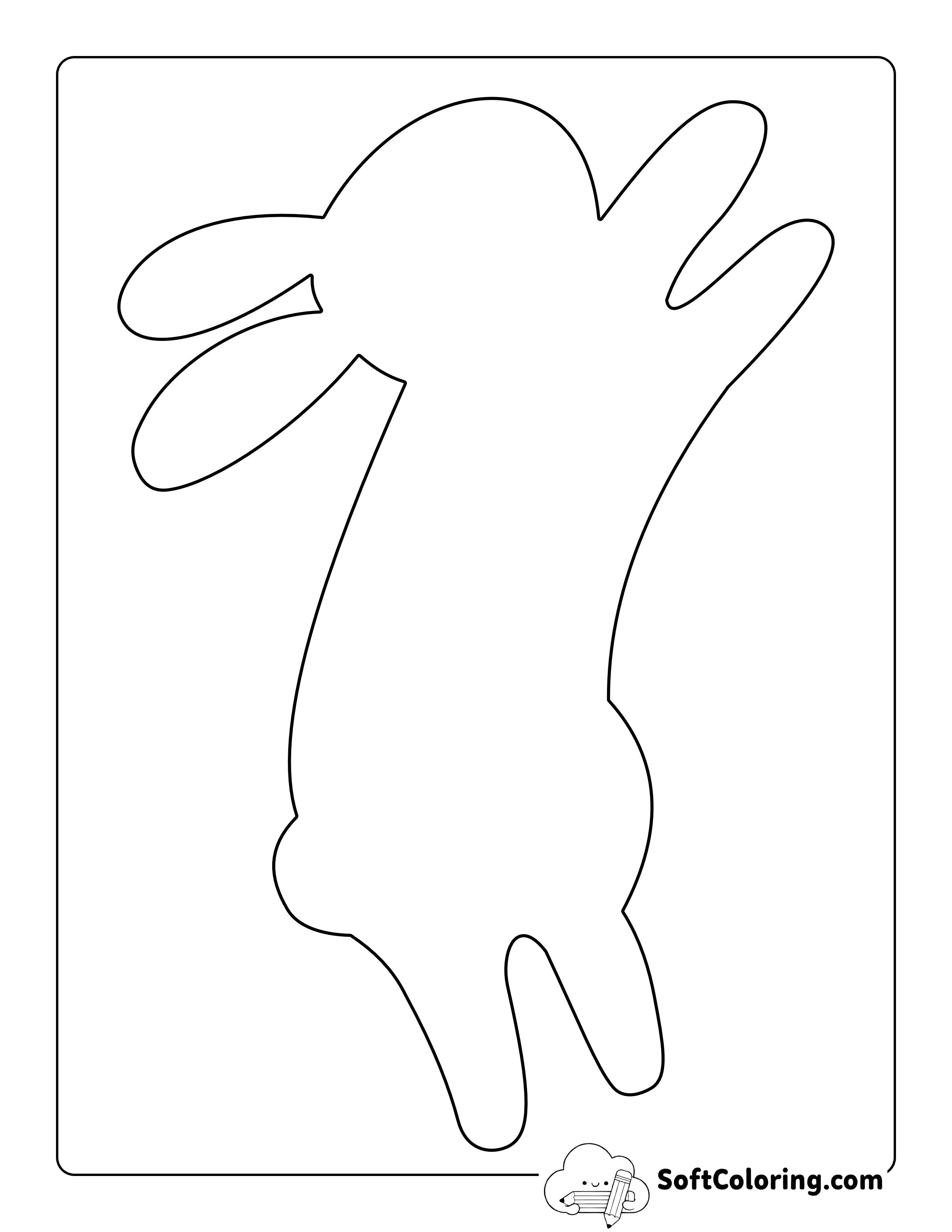 Hopping Bunny Template - Large