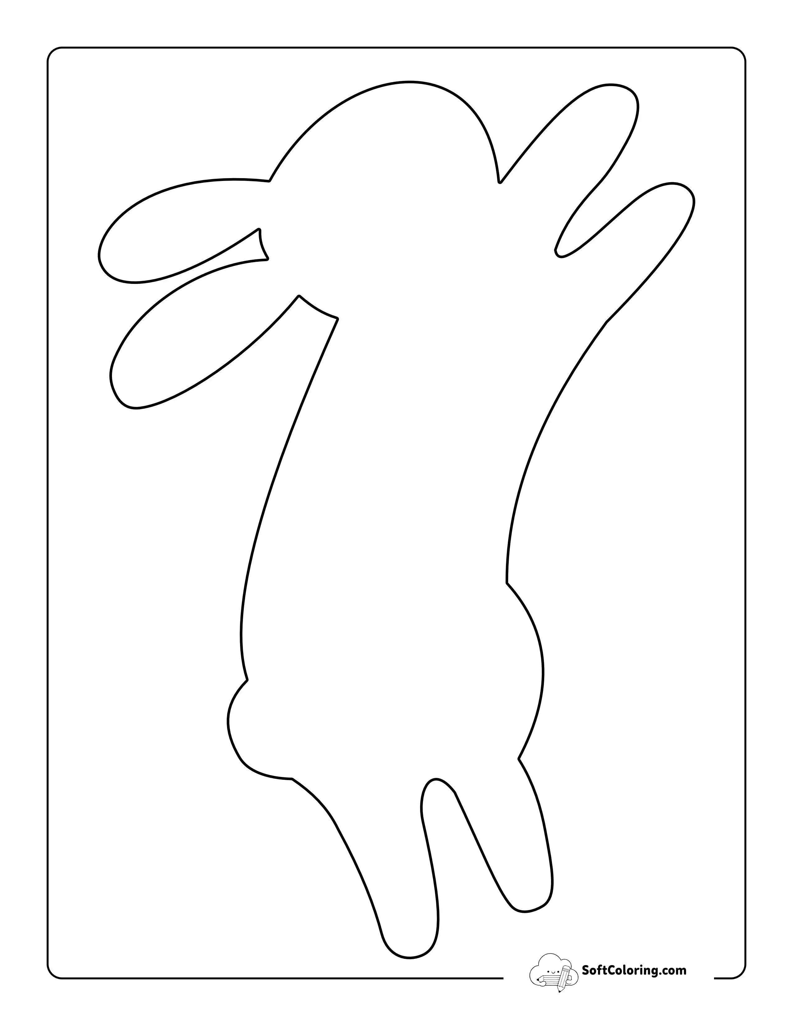 Hopping Bunny Template - Large