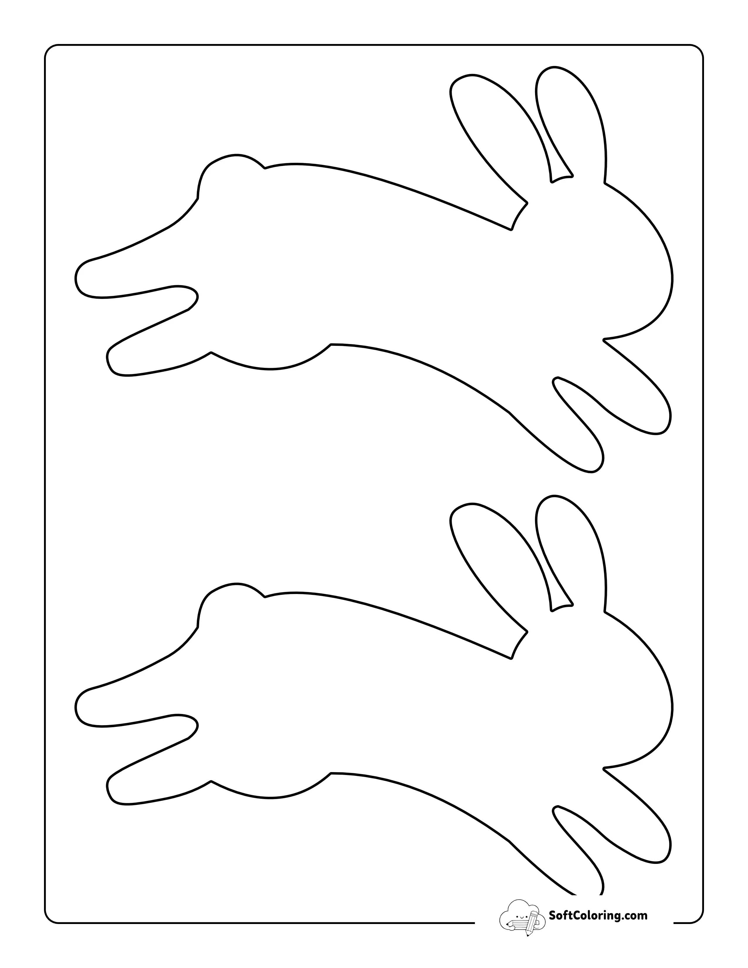 Hopping Bunny Template - Medium