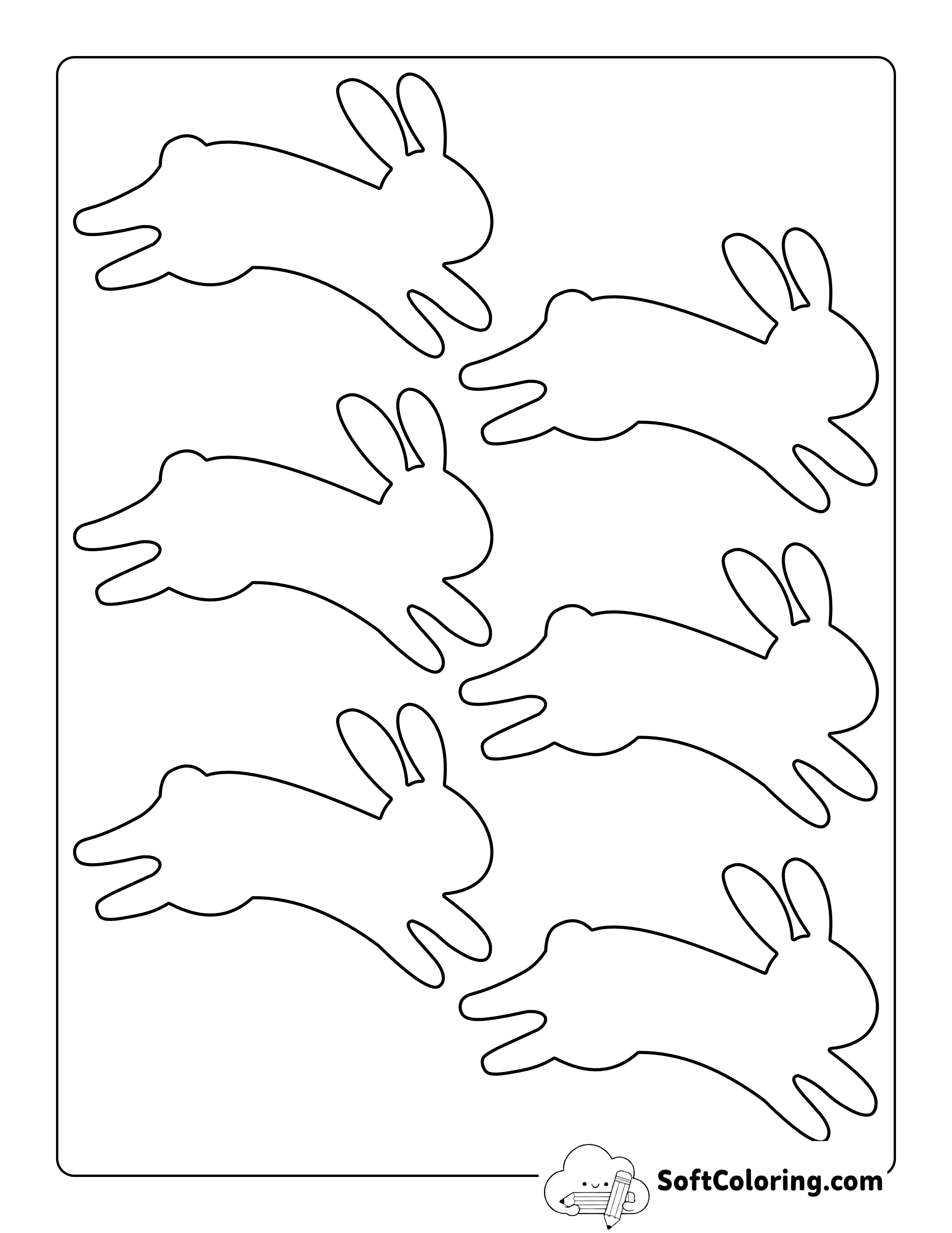 Hopping Bunny Template - Small