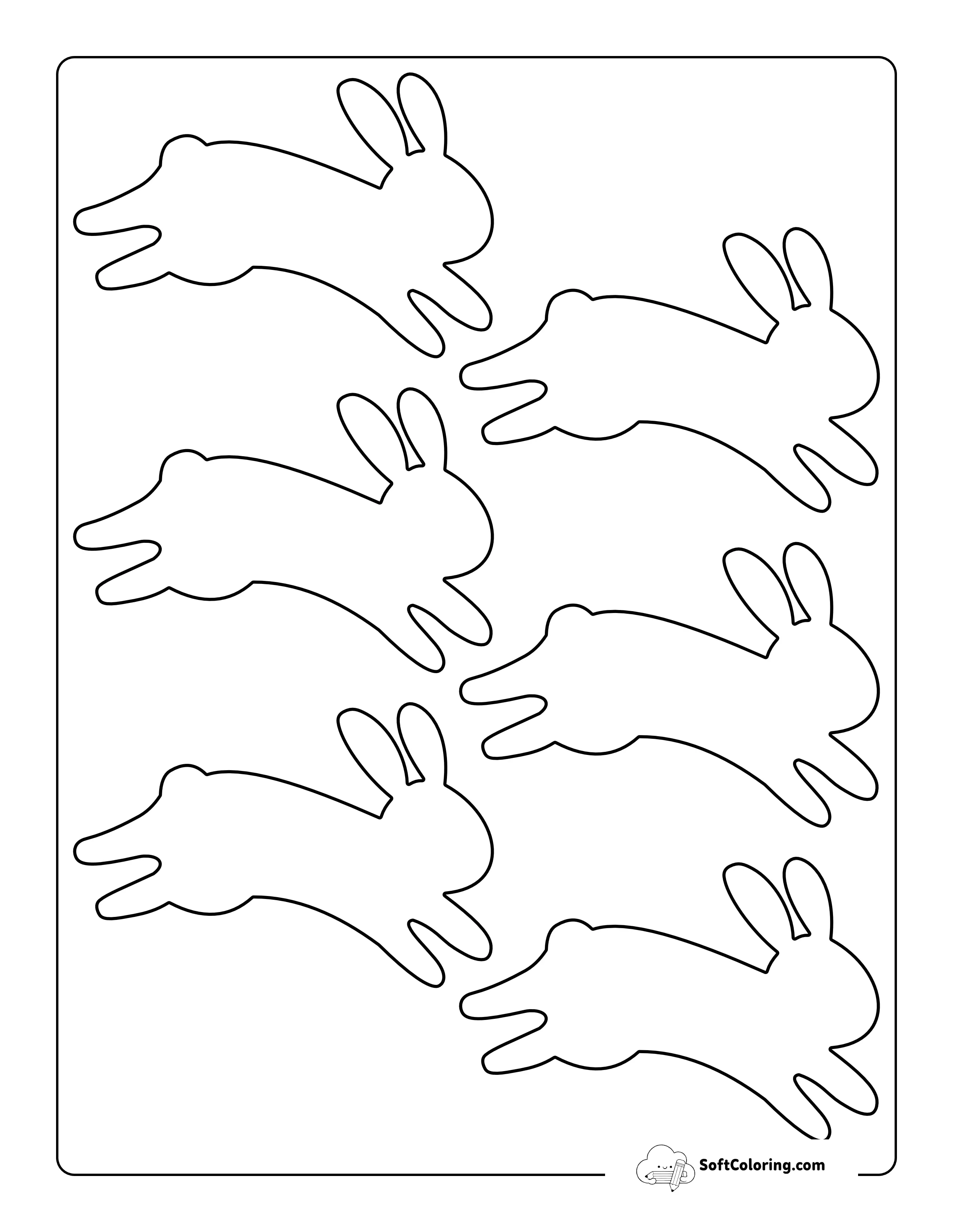 Hopping Bunny Template - Small
