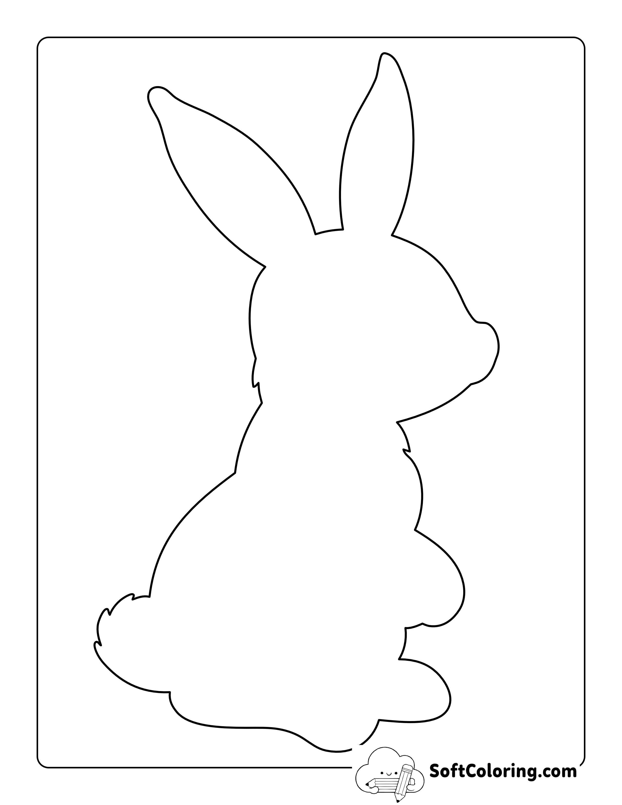 Cute Rabbit Template - Large