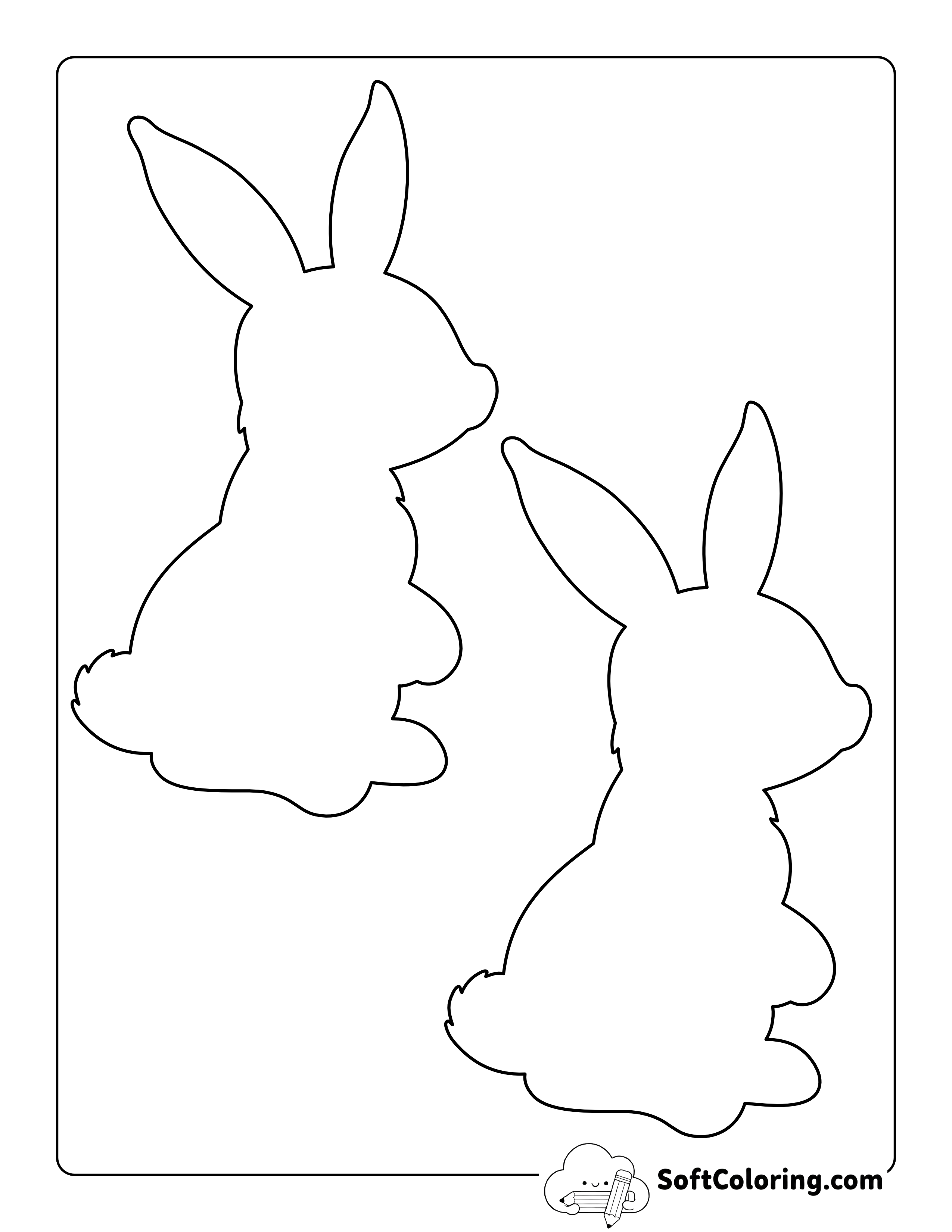 Cute Rabbit Template - Medium