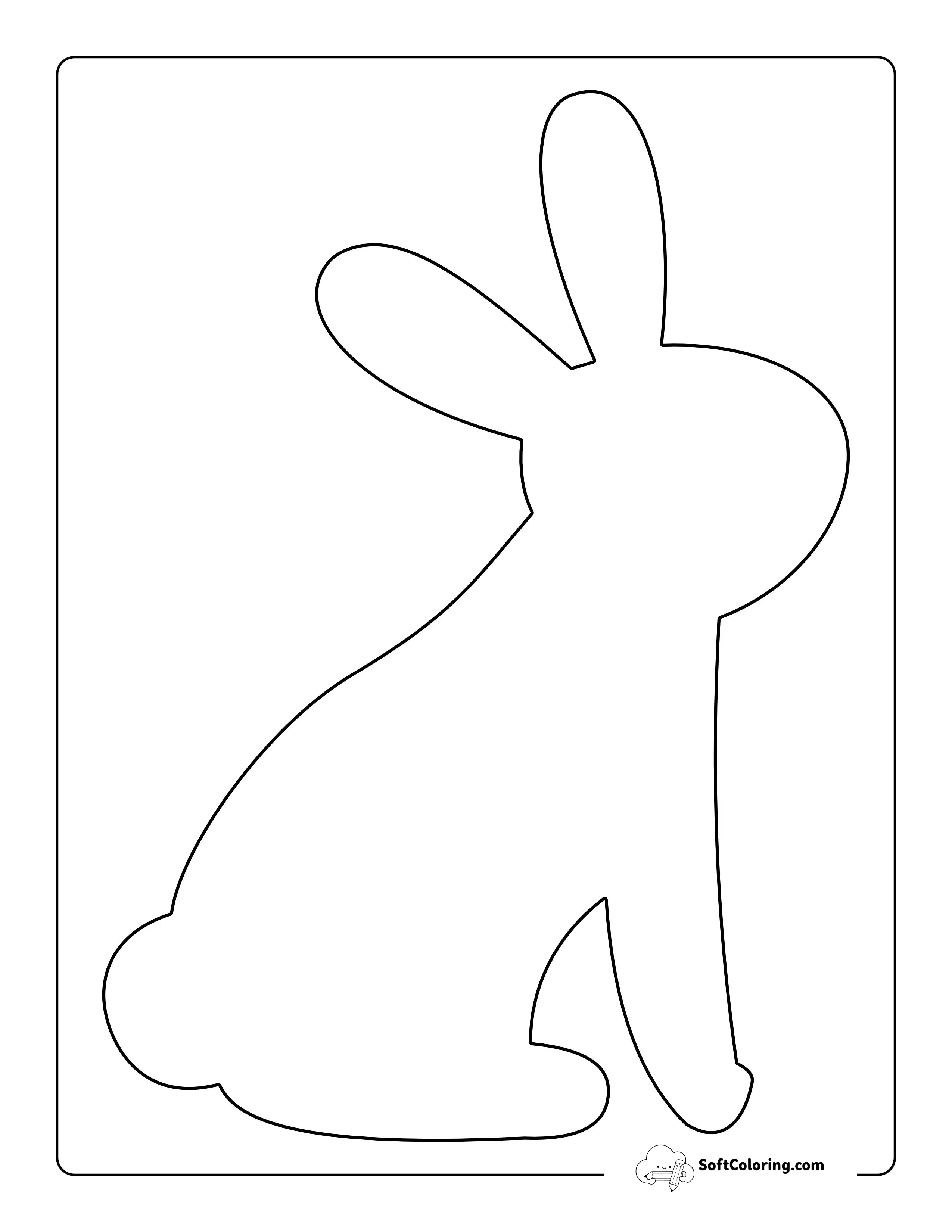 Blank Bunny Template For Easter