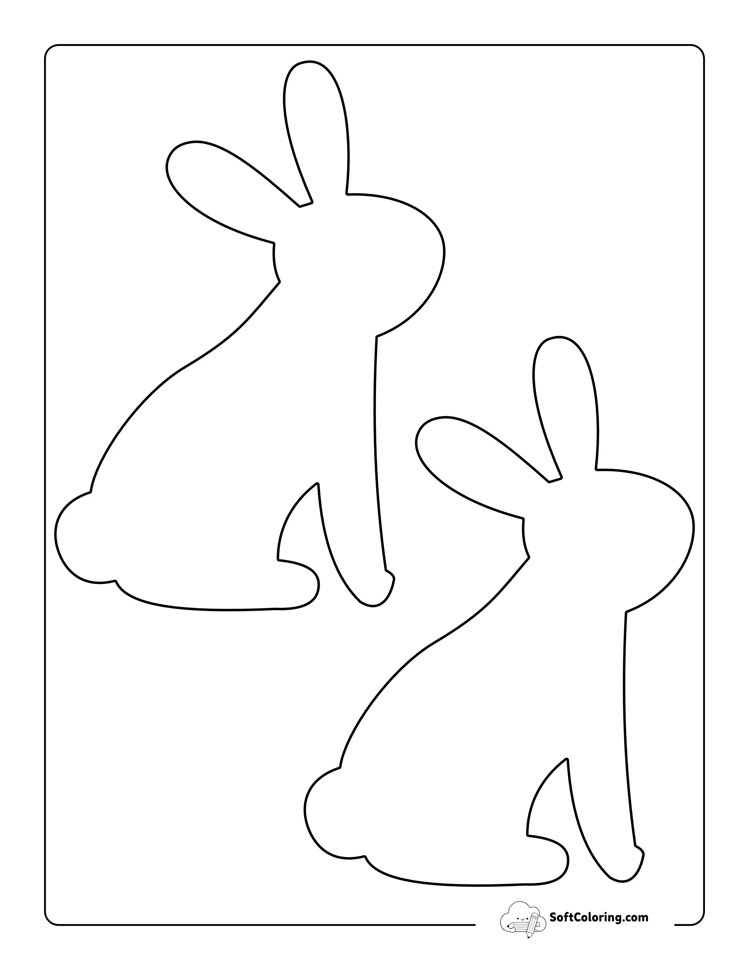 Cute Bunny Template - Medium