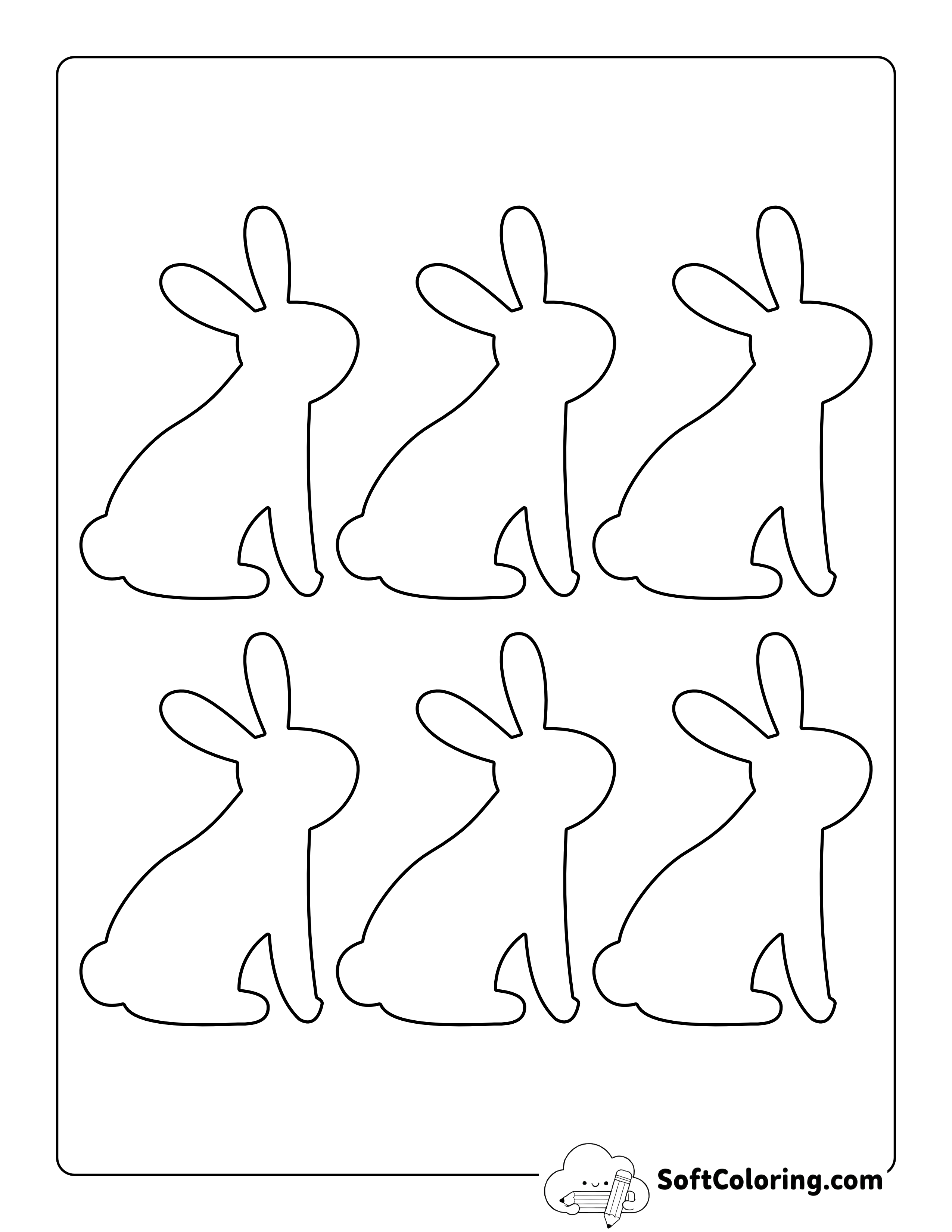Cute Bunny Template - Small