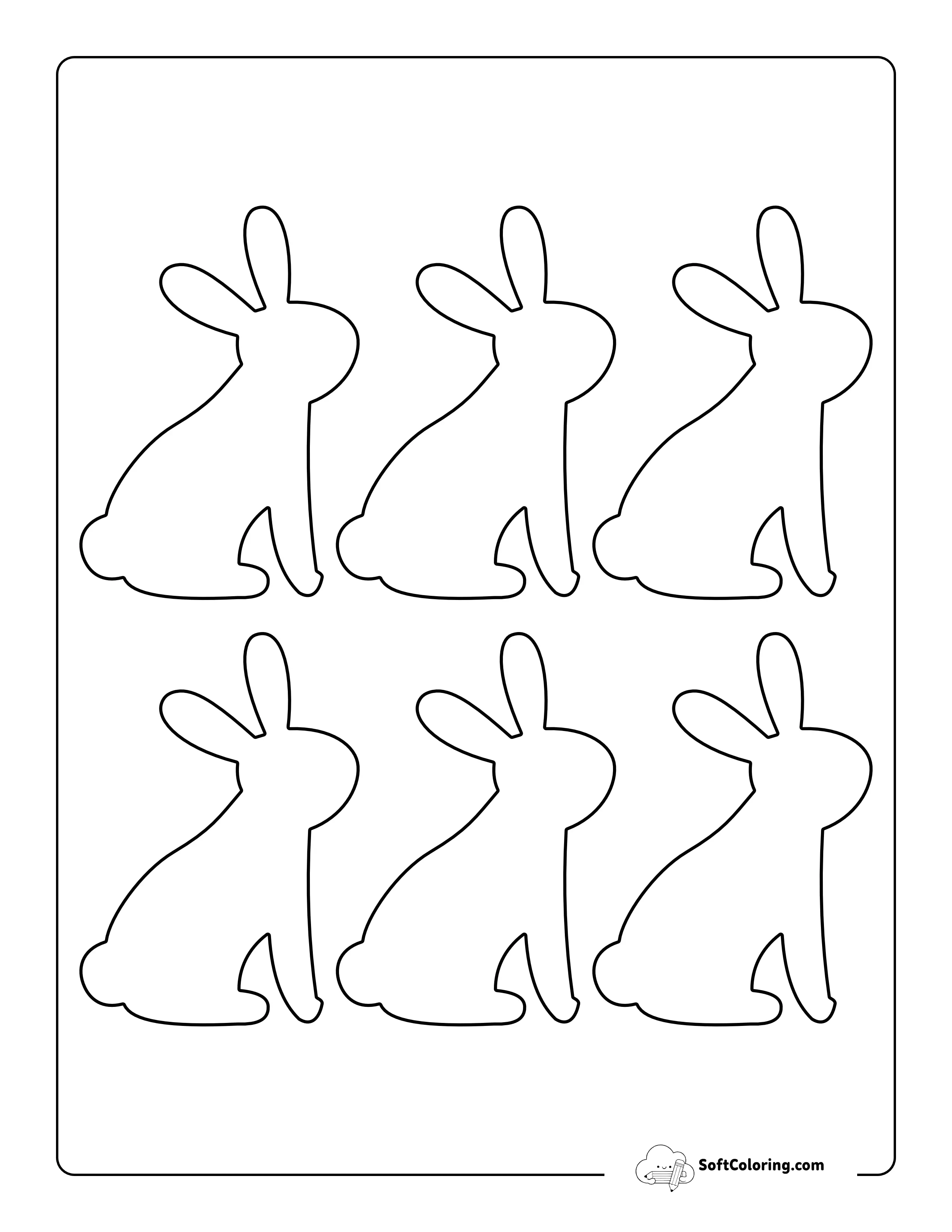 Cute Bunny Template - Small