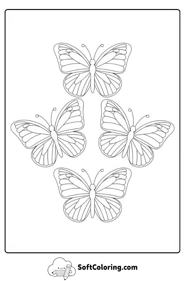 Butterflies Coloring Page