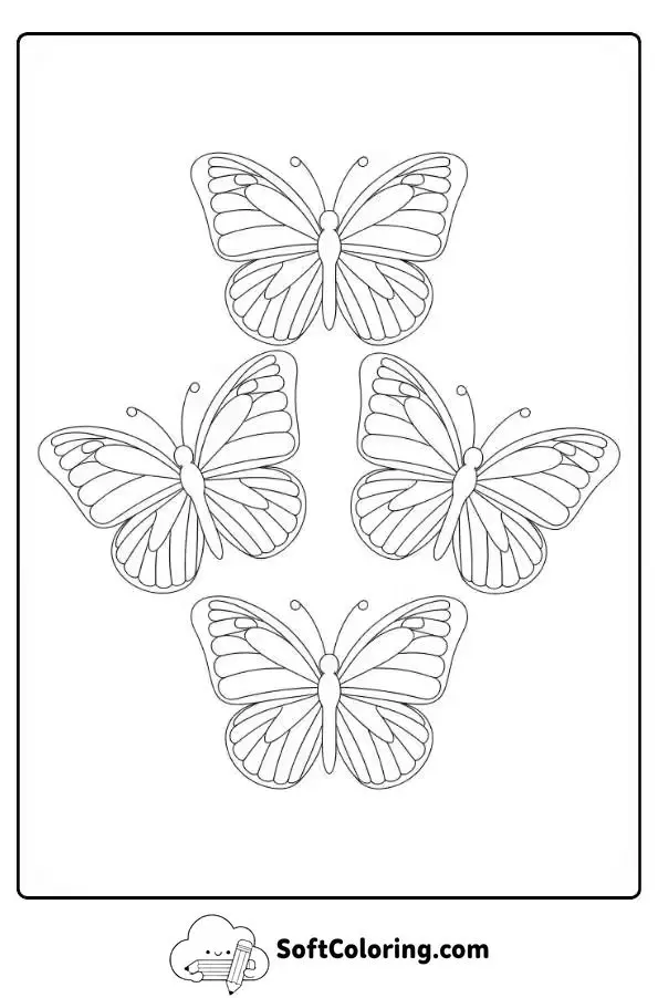 Butterflies Coloring Page