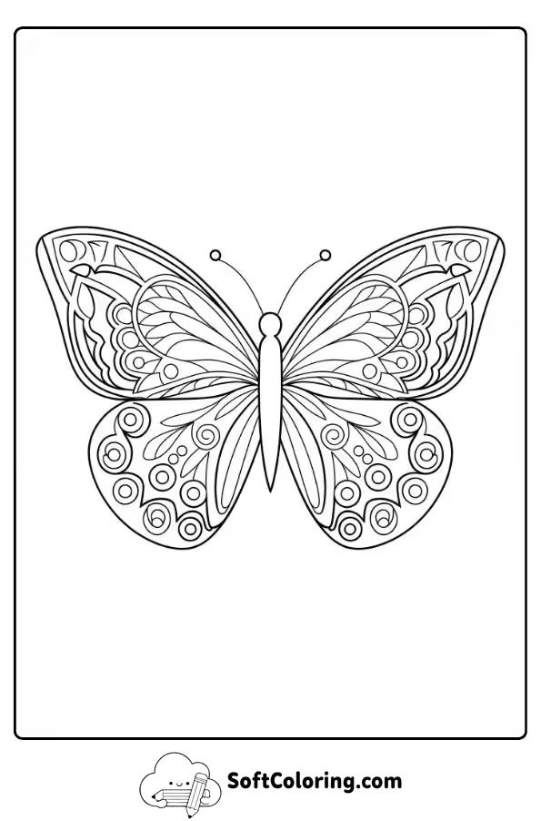 Butterfly Adult Coloring Page