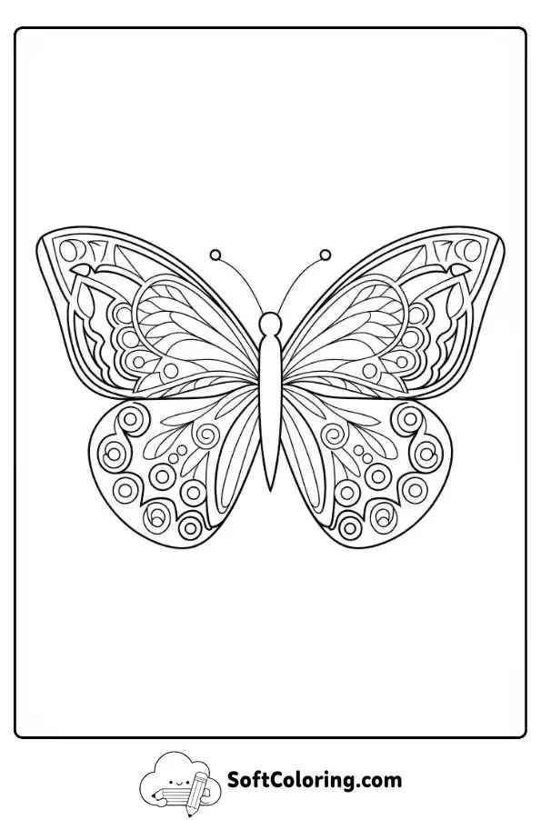 Butterfly Adult Coloring Page