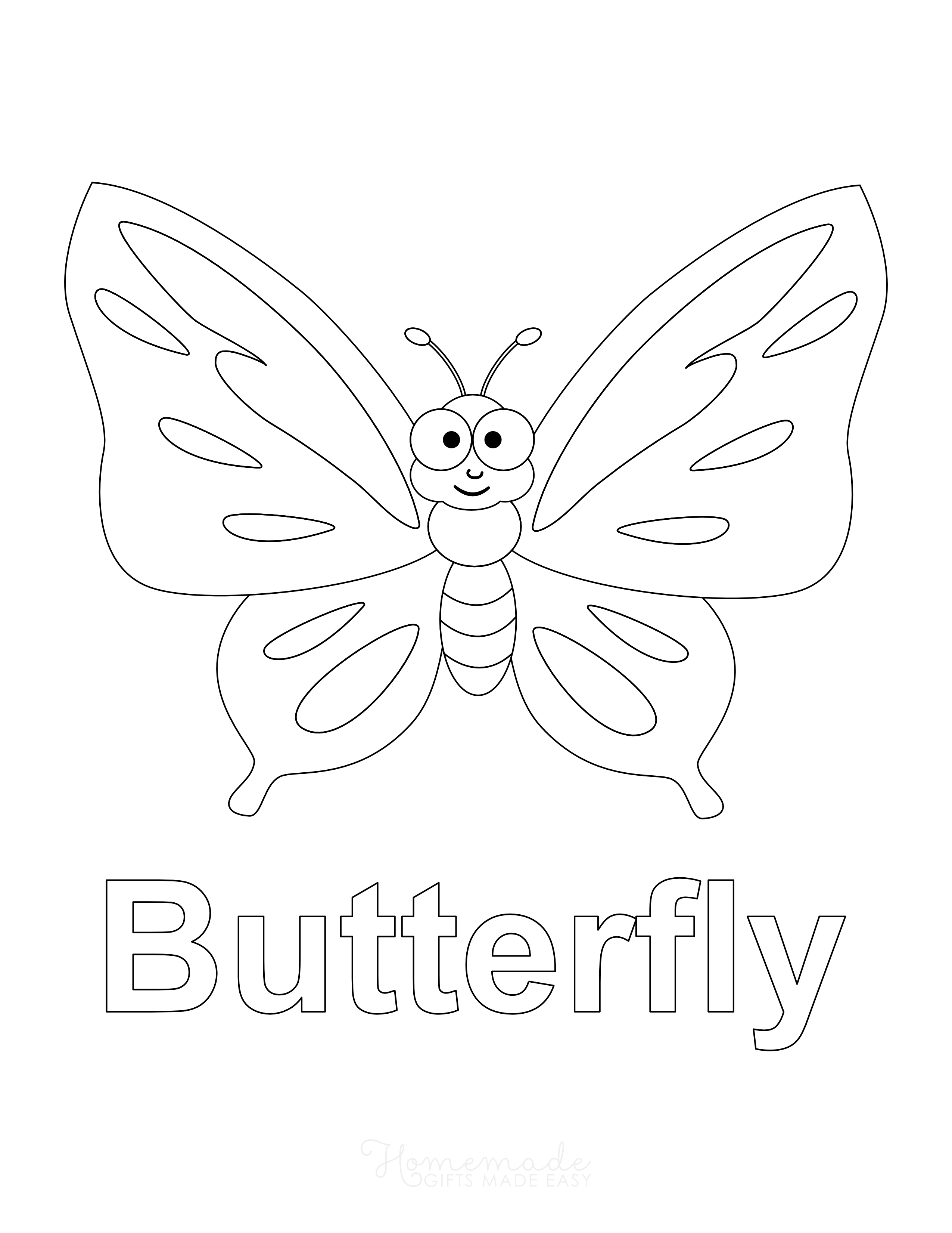 Butterfly Printable for Preschoolers
