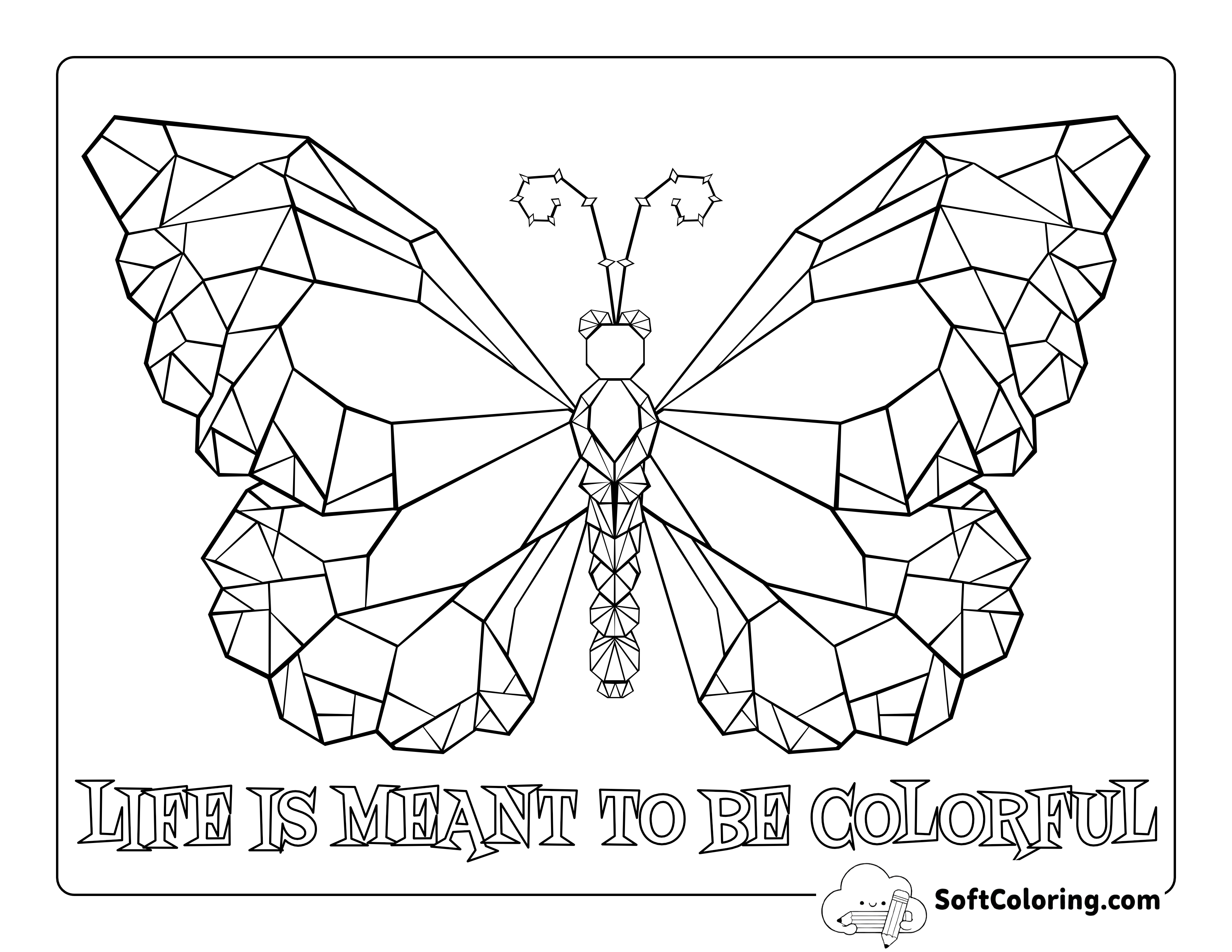 "Life is Meant to be Colorful" Coloring Page for Teens