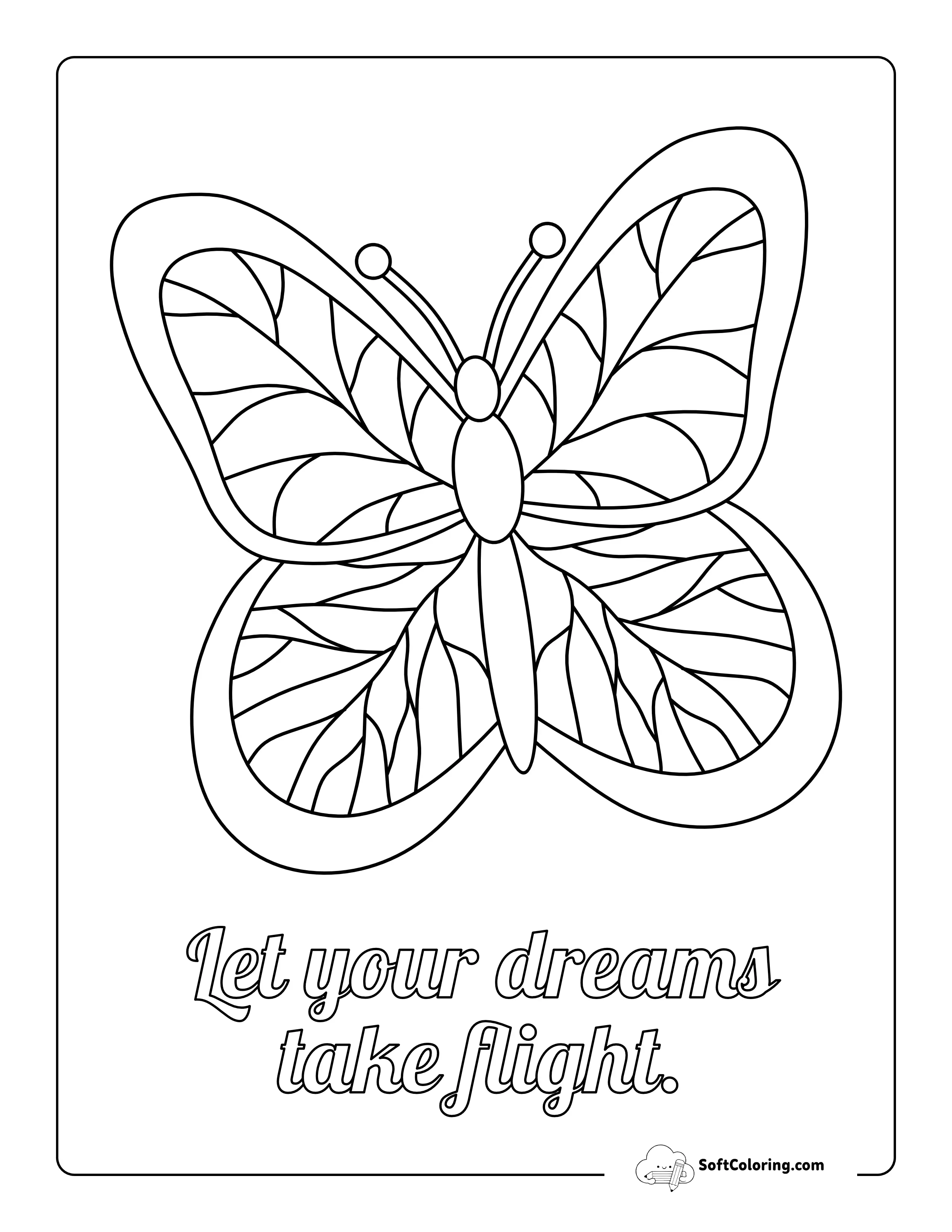 Geometric Butterfly Wings To Color