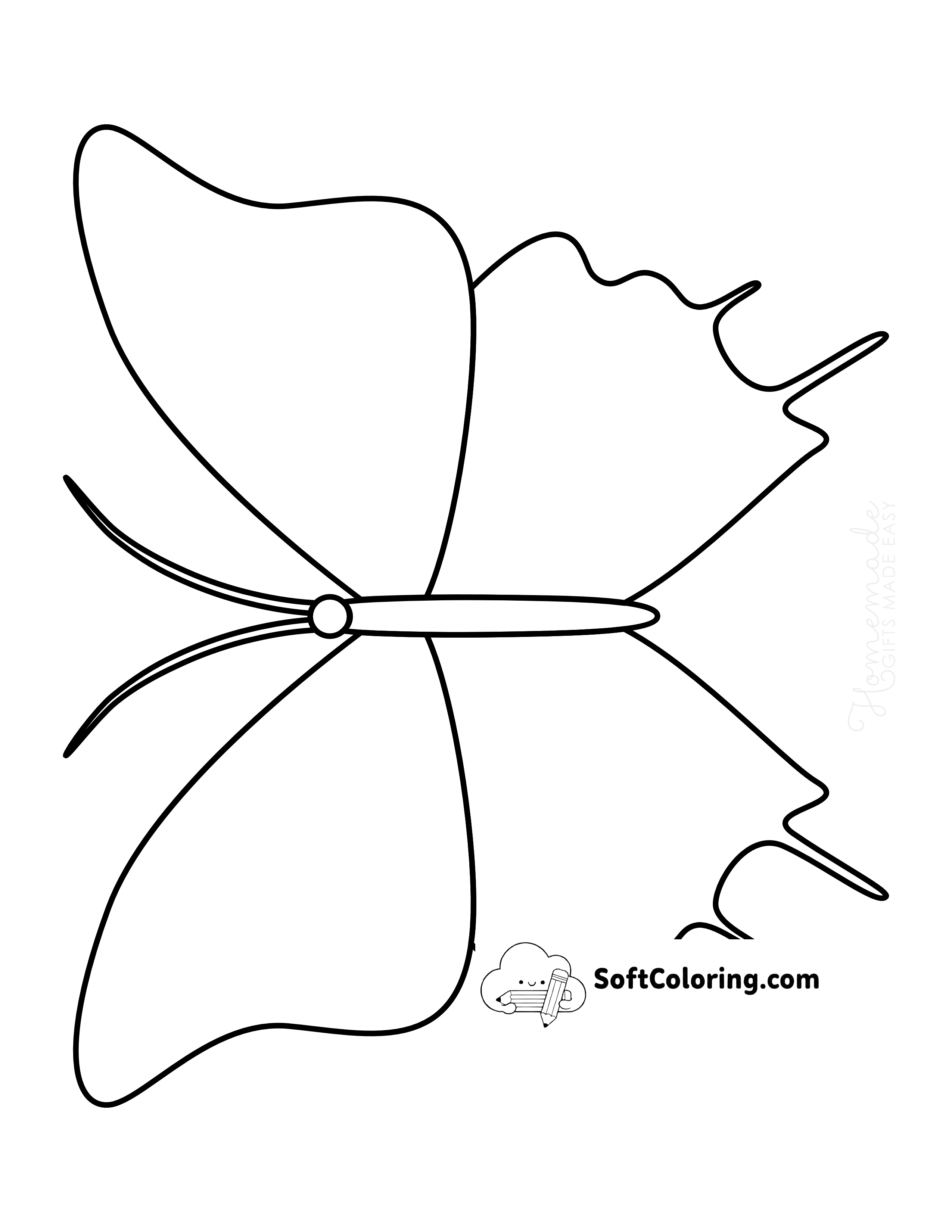 Large Printable Butterfly Template - 4