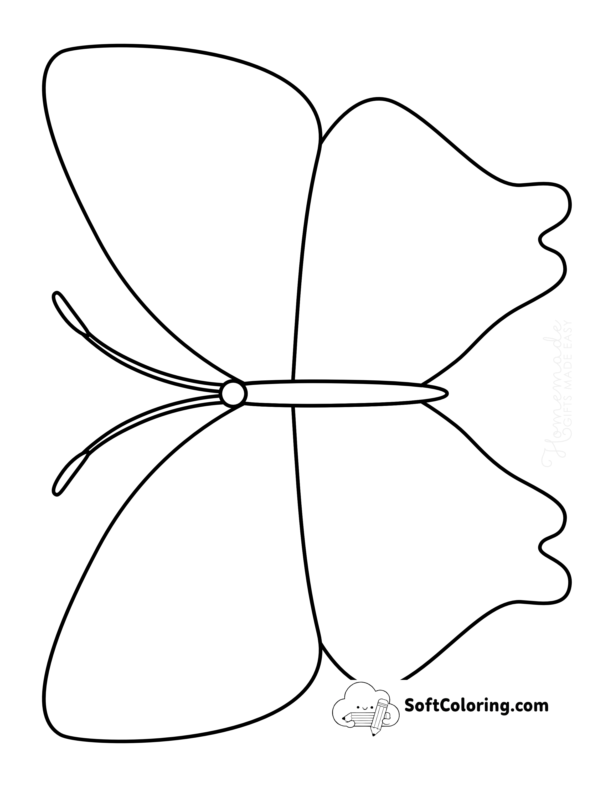 Large Printable Butterfly Template - 5