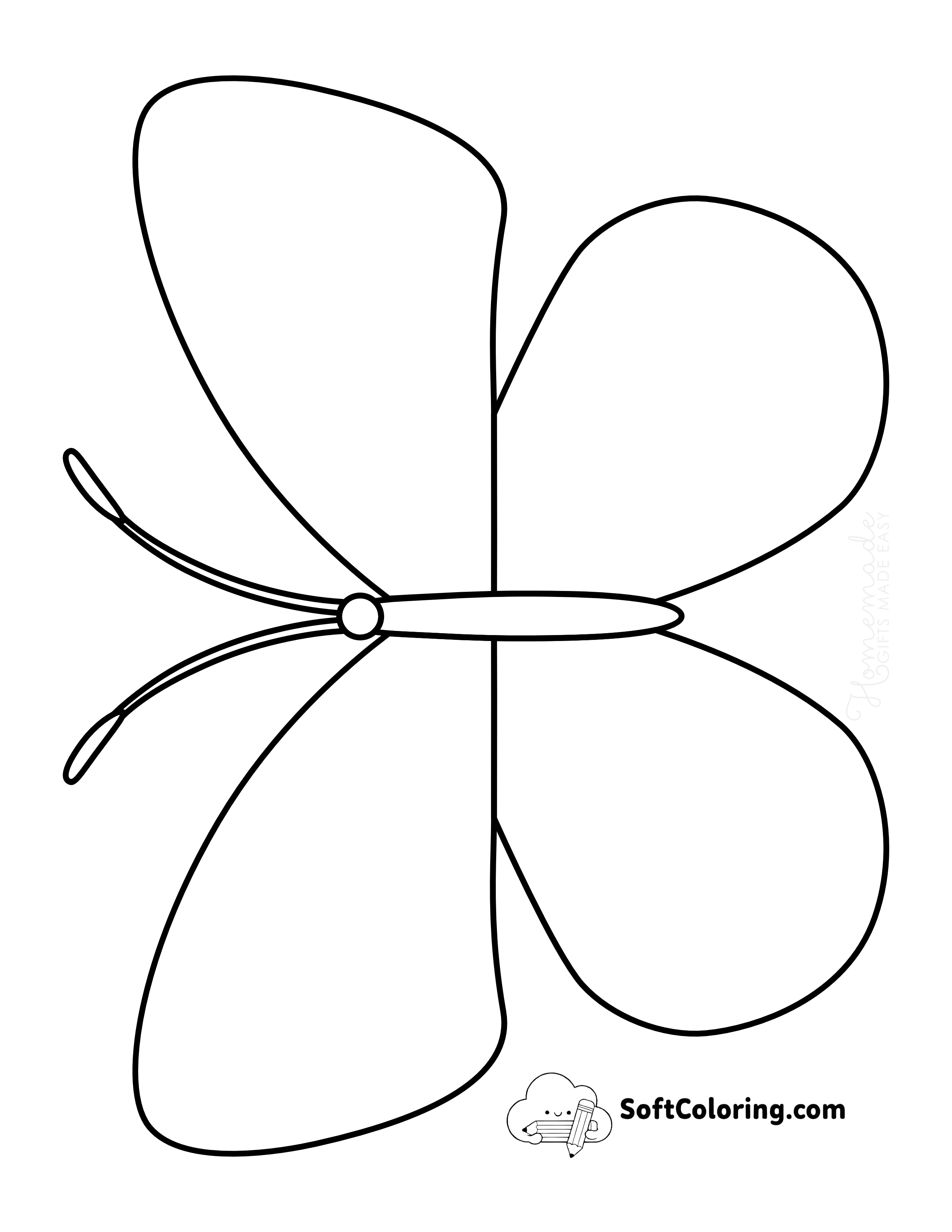 Large Printable Butterfly Template - 8