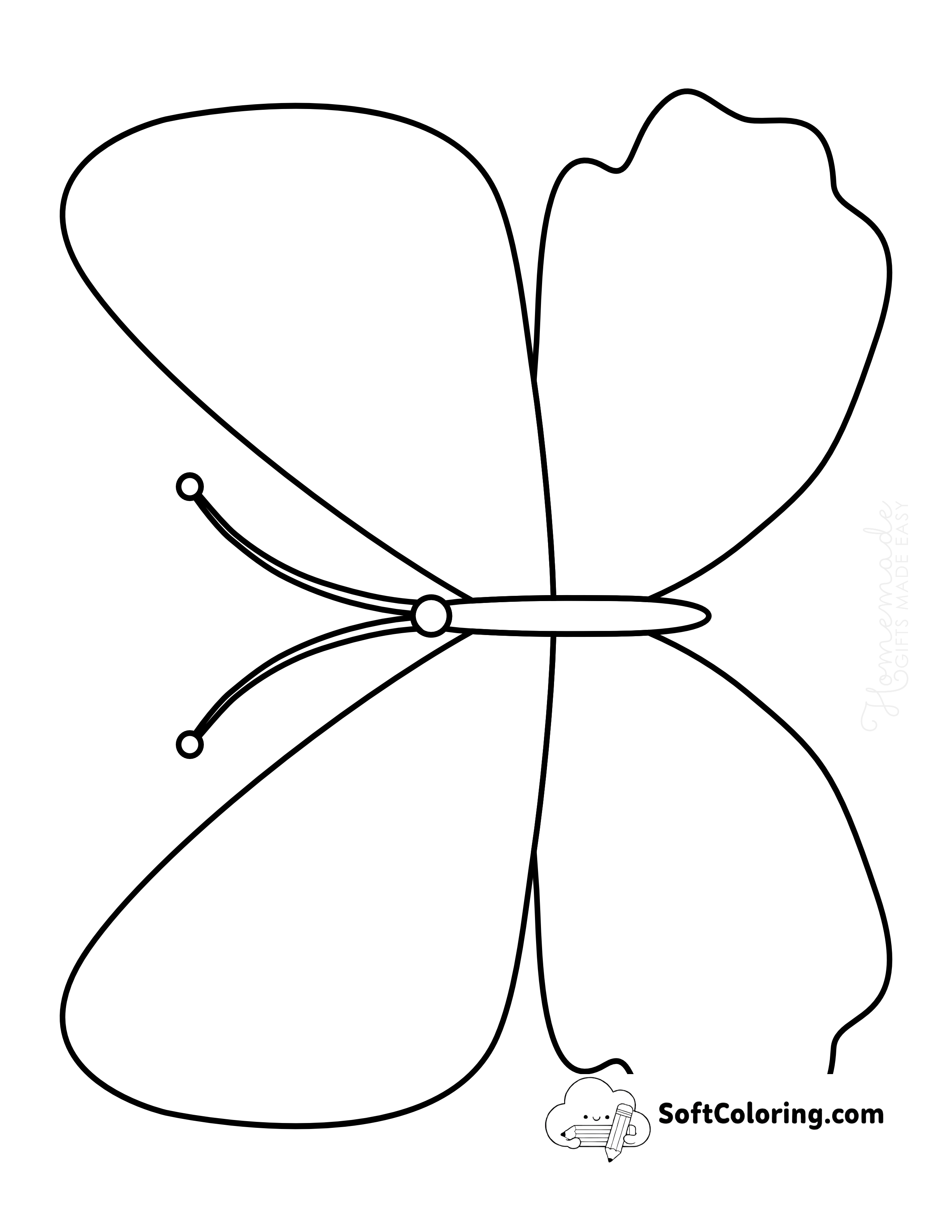 Large Printable Butterfly Template - 10