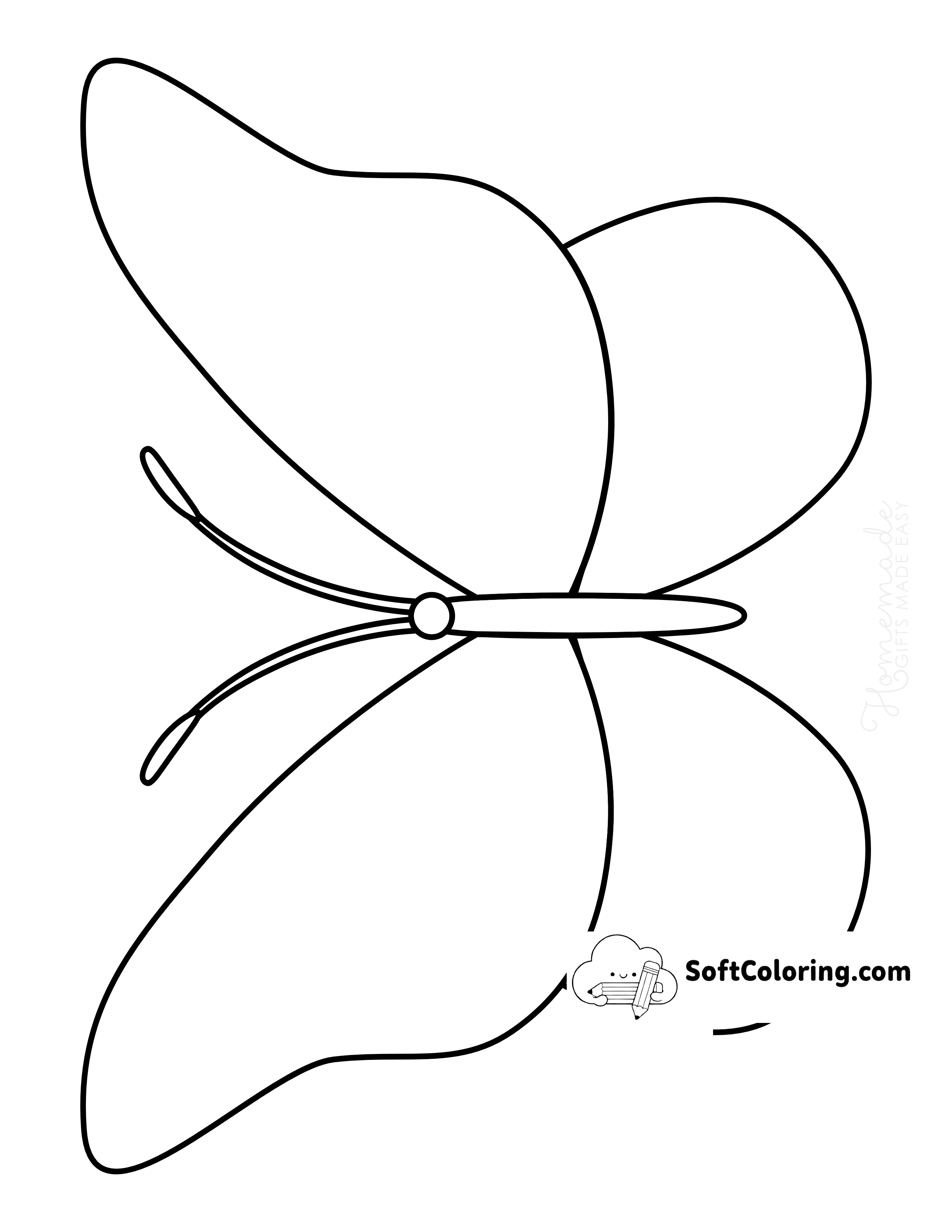 Large Printable Butterfly Template - 11