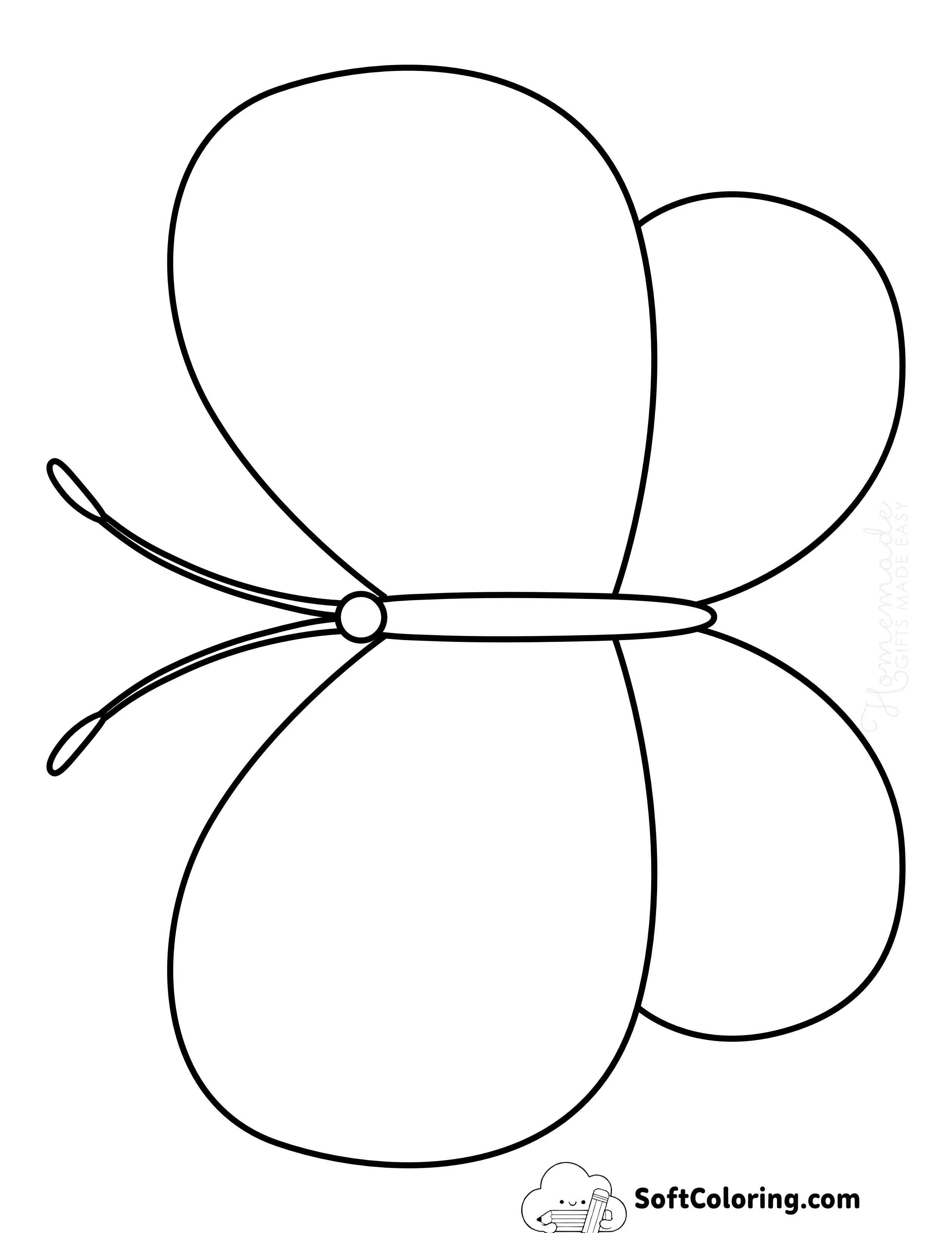 Large Printable Butterfly Template - 12