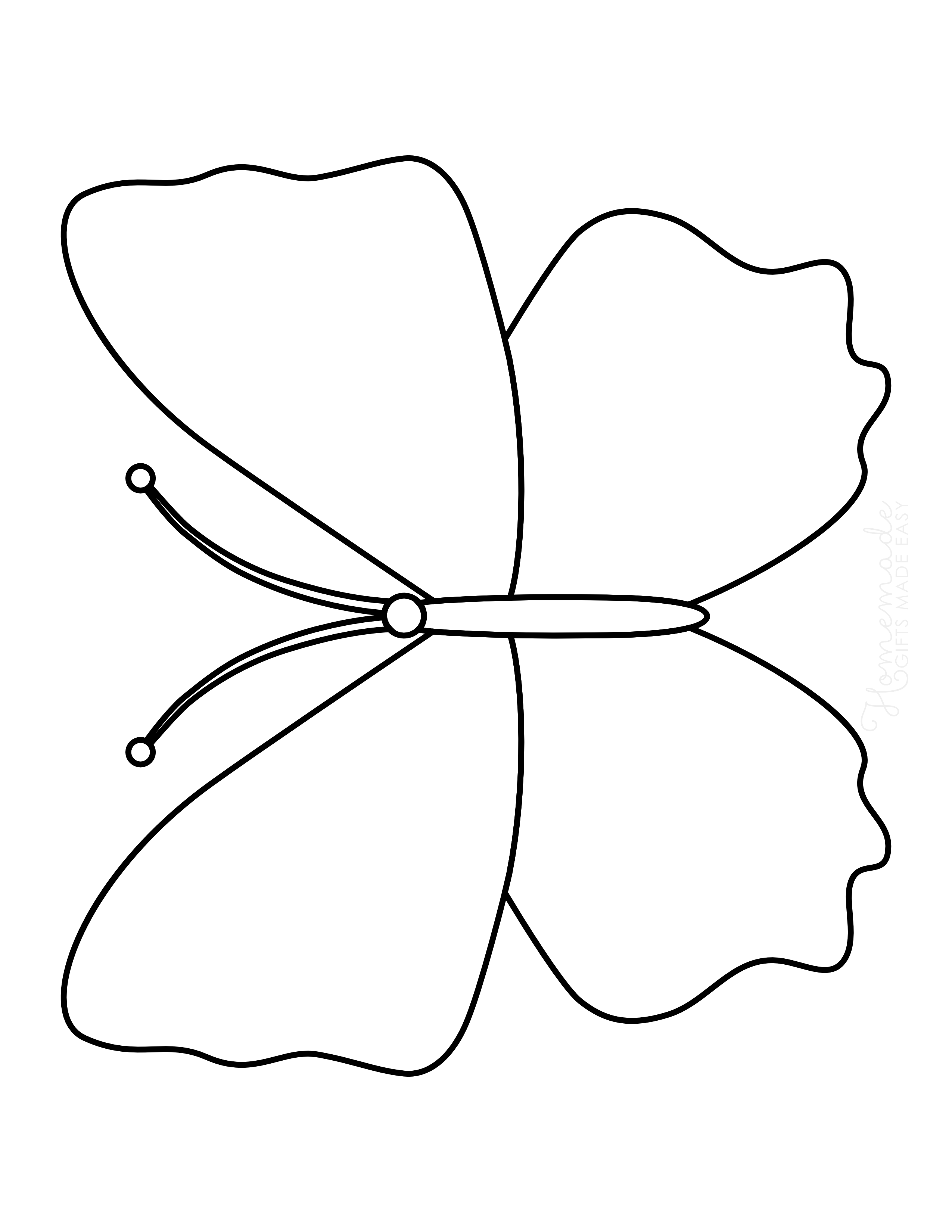 Large Printable Butterfly Template - 14