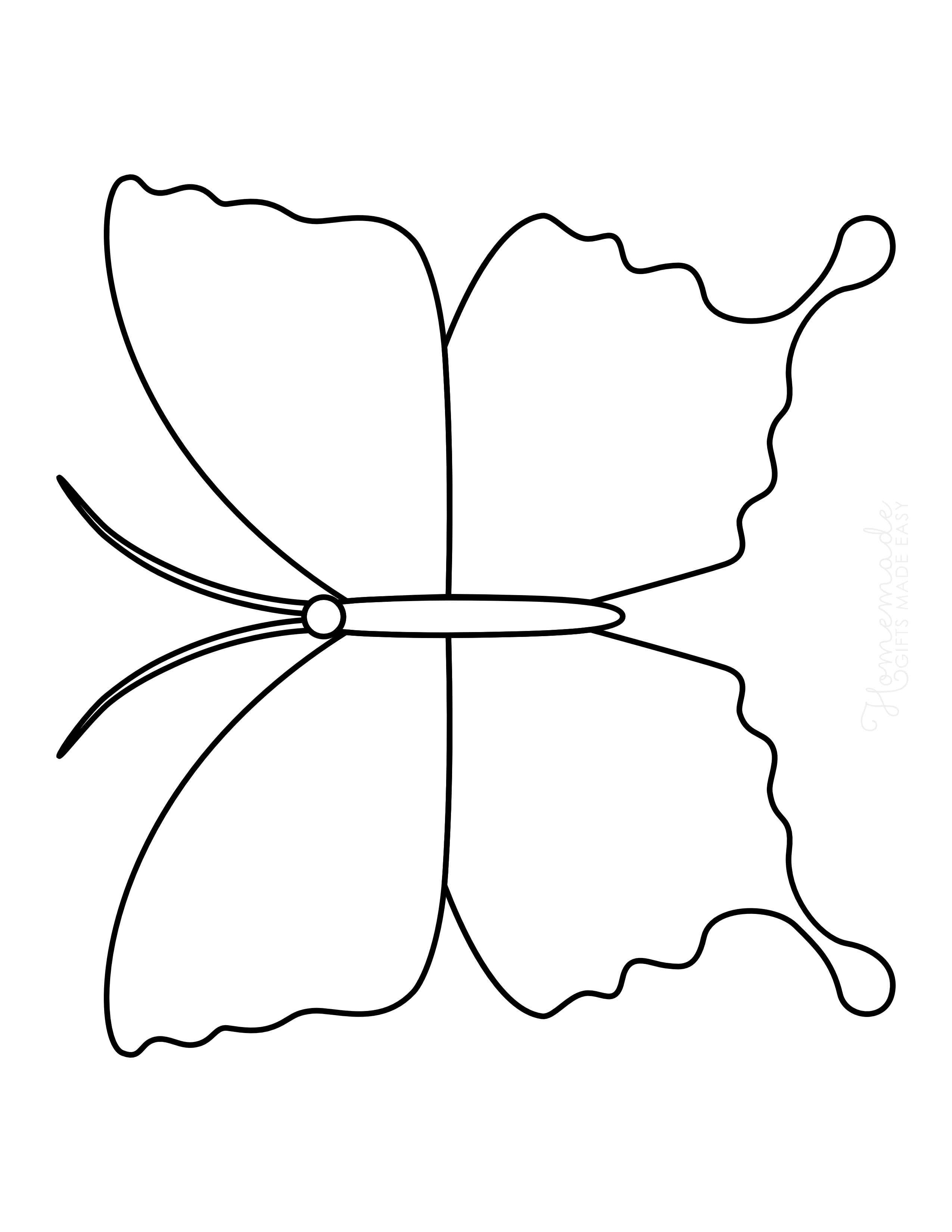 Large Printable Butterfly Template - 15