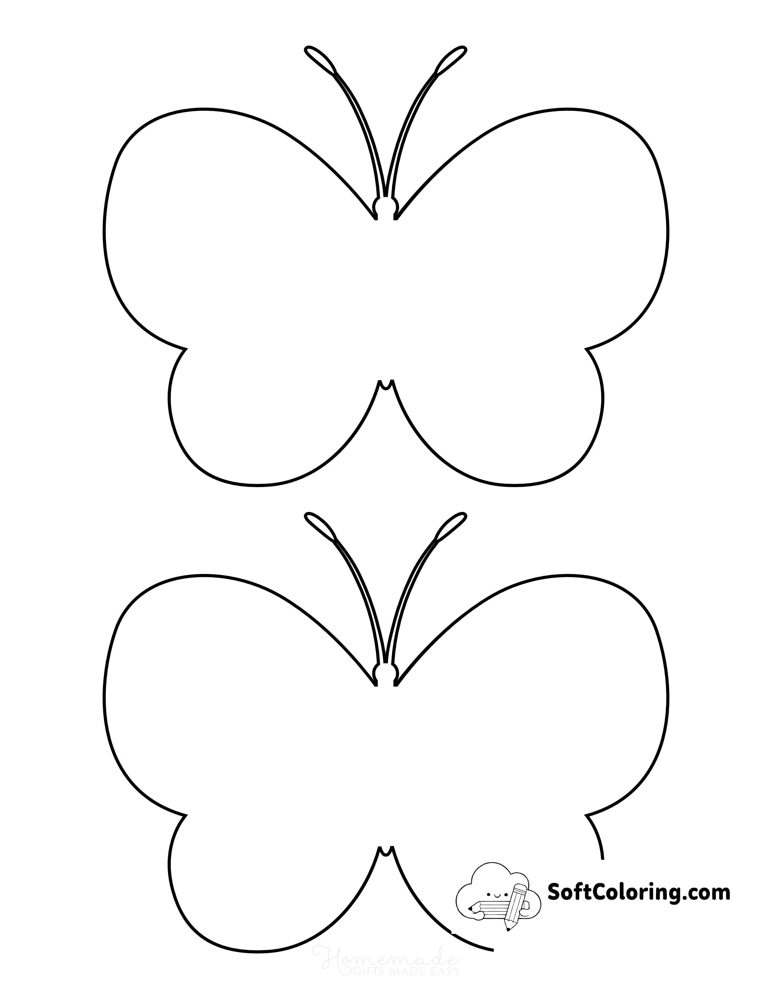 Blank Template with Antennae - Shape 1, Medium