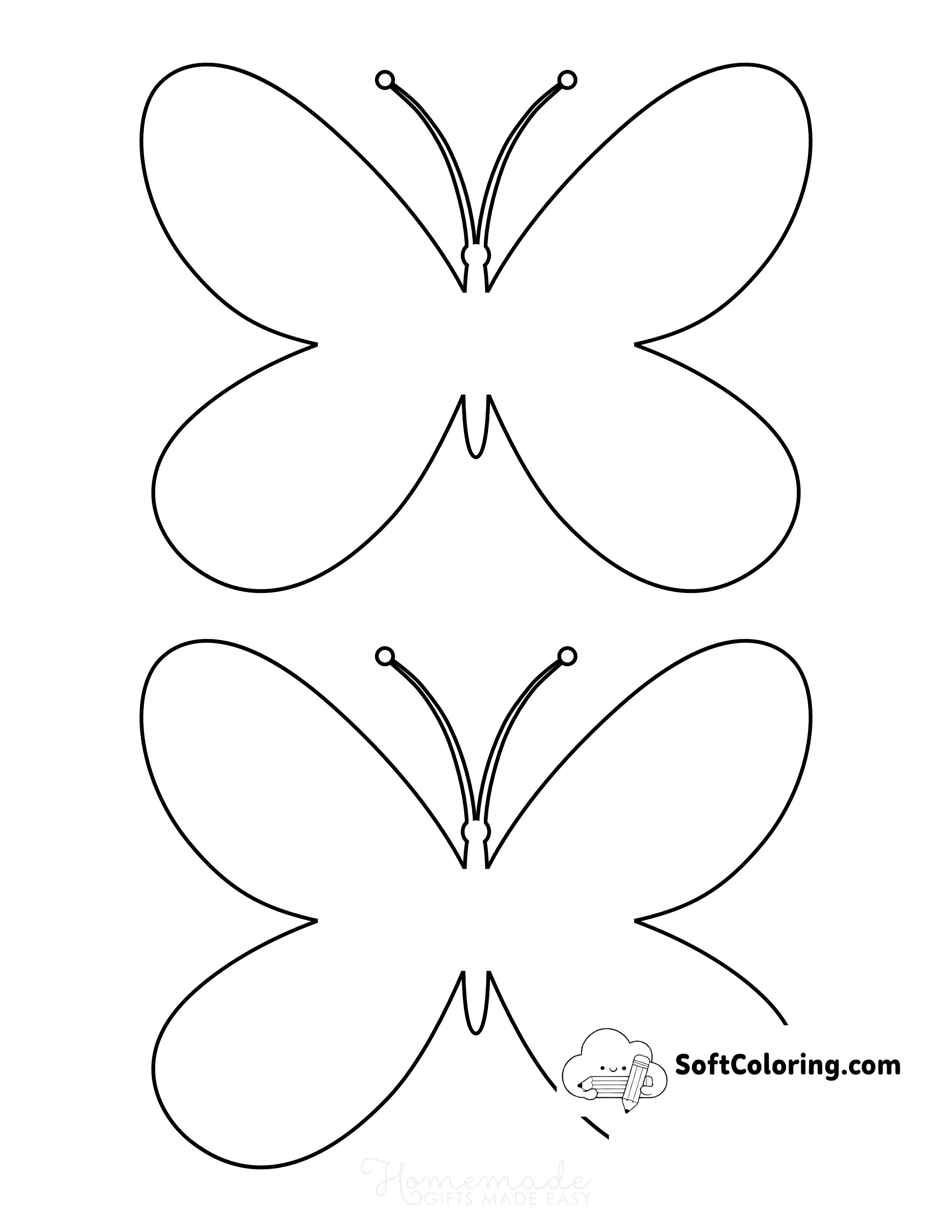 Blank Template with Antennae - Shape 2, Medium