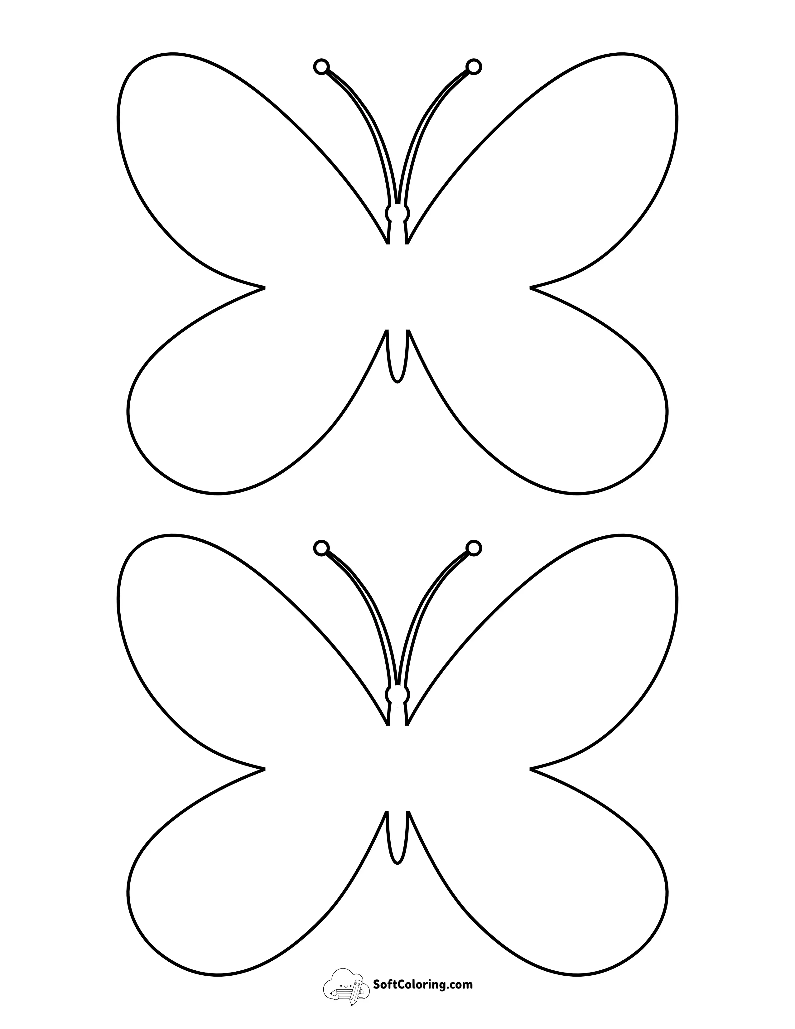 Blank Template With Antennae - Shape 2, Medium