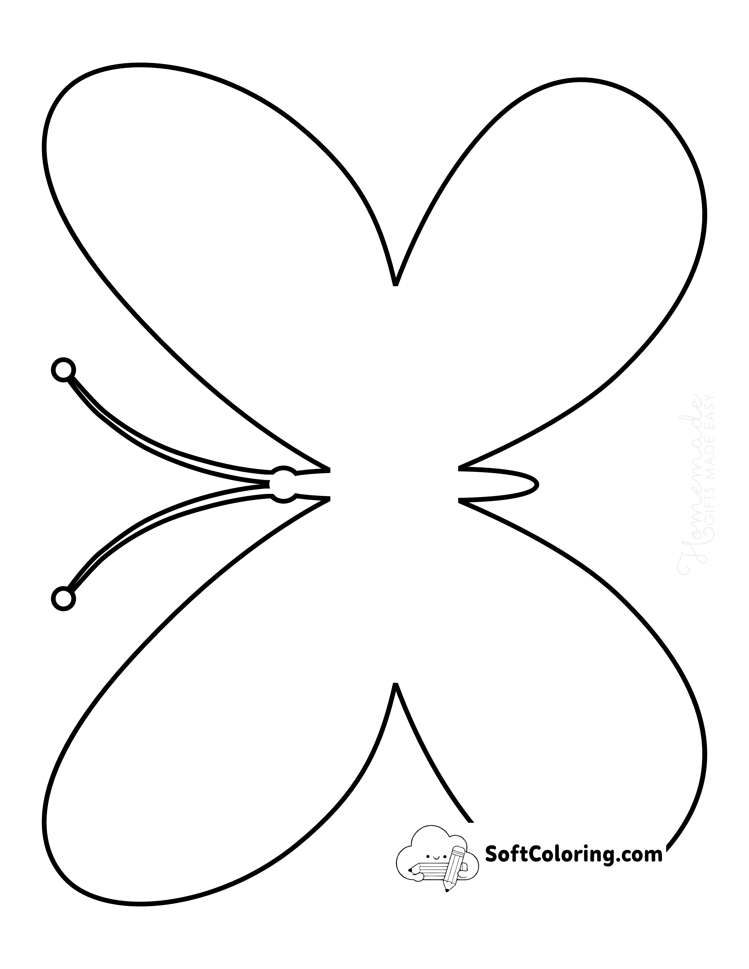 Blank Template with Antennae - Shape 2, Large