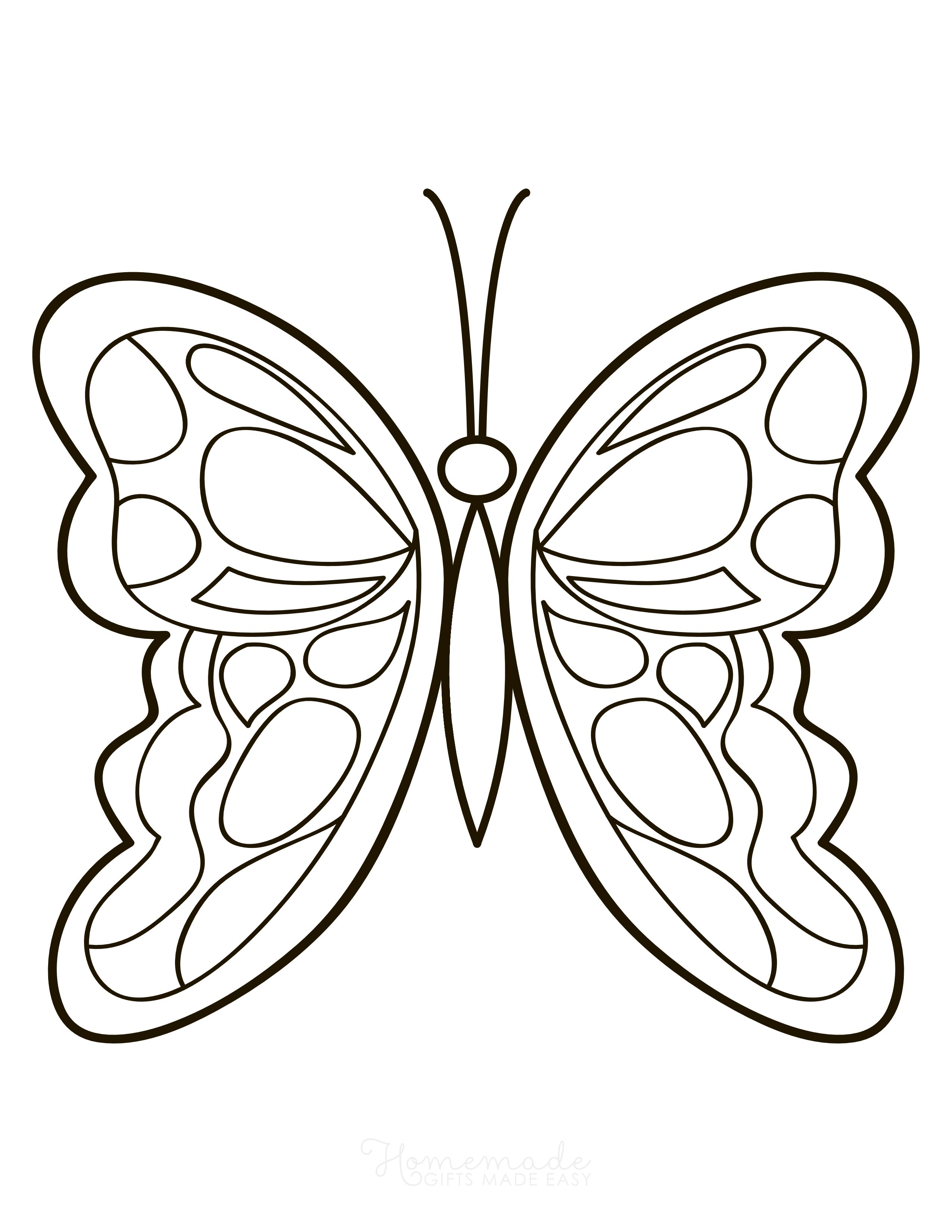 Simple Printable Butterfly Coloring Page