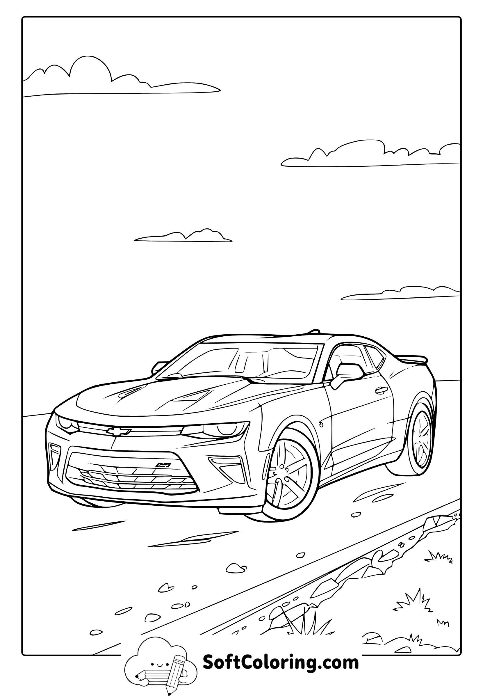 Camaro Car Coloring Page