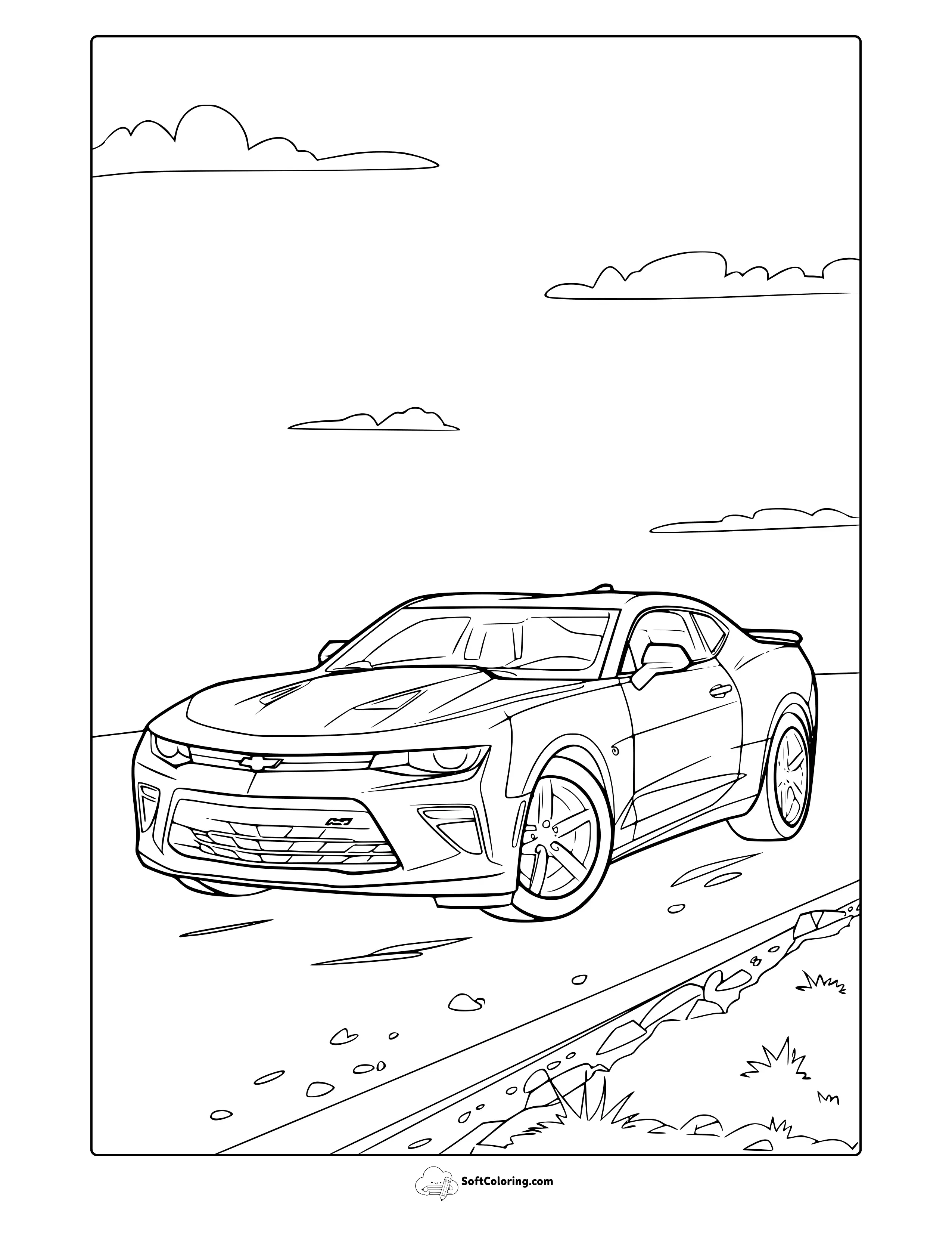 Camaro Car Coloring Page
