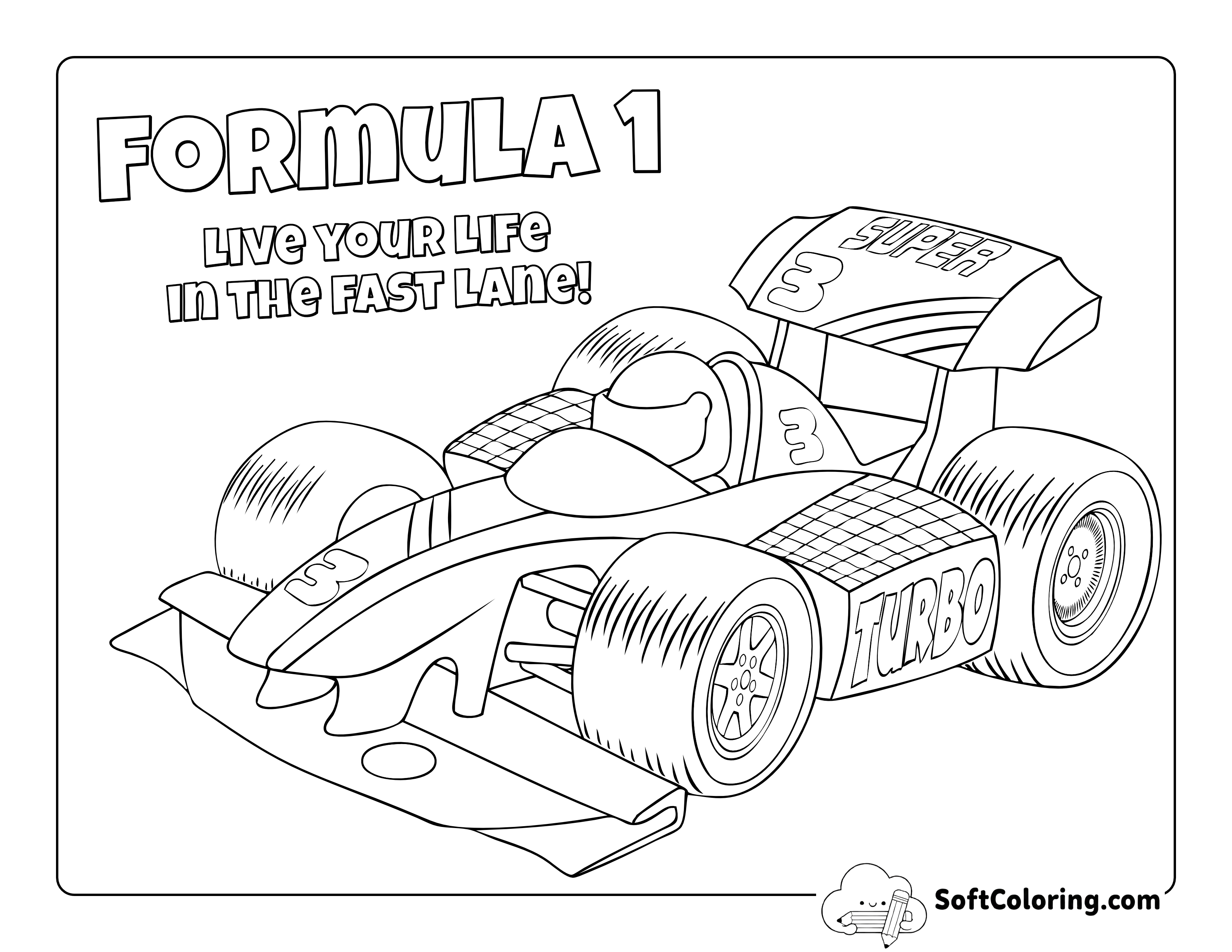 Cool Race Car Coloring Page
