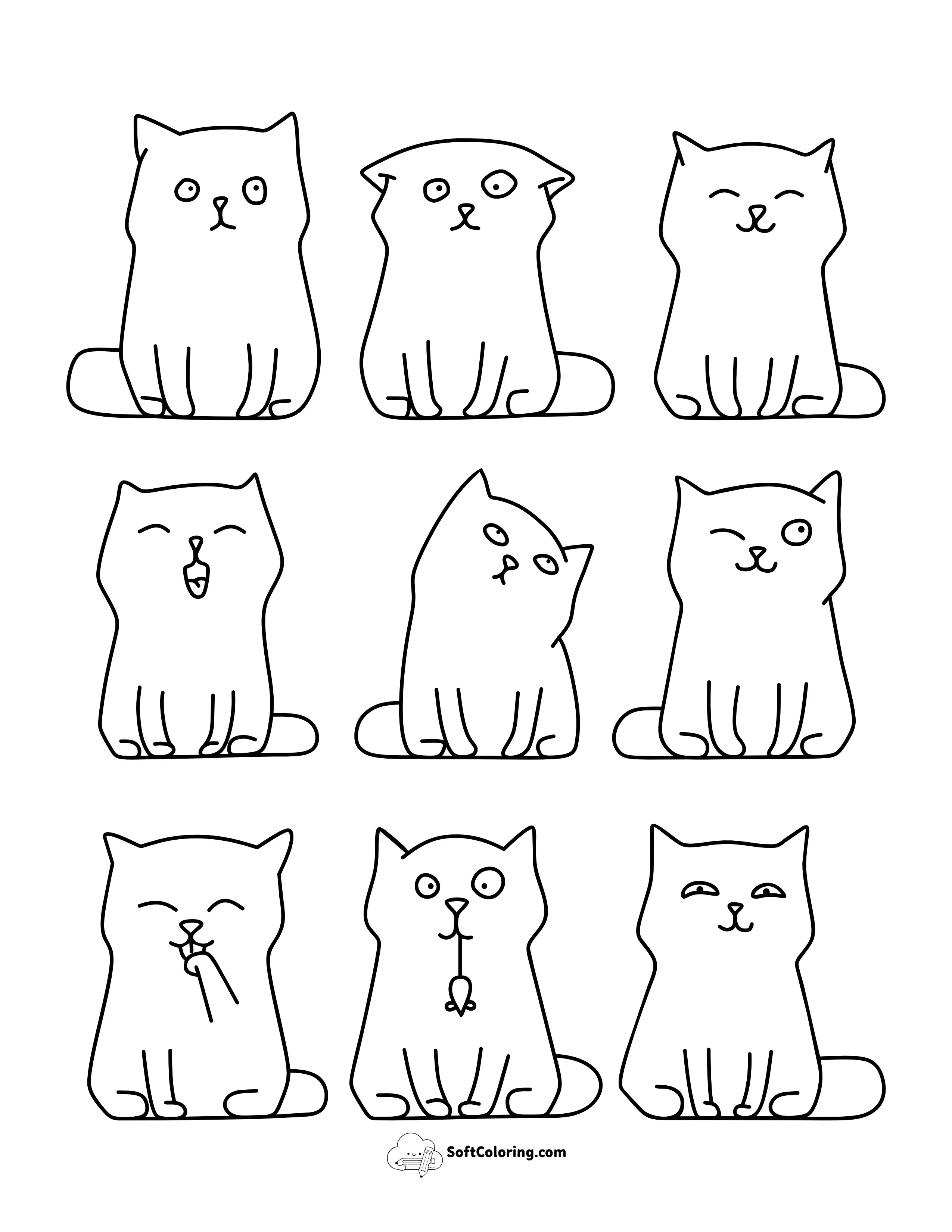 Cute Funny Cats Collection Printable