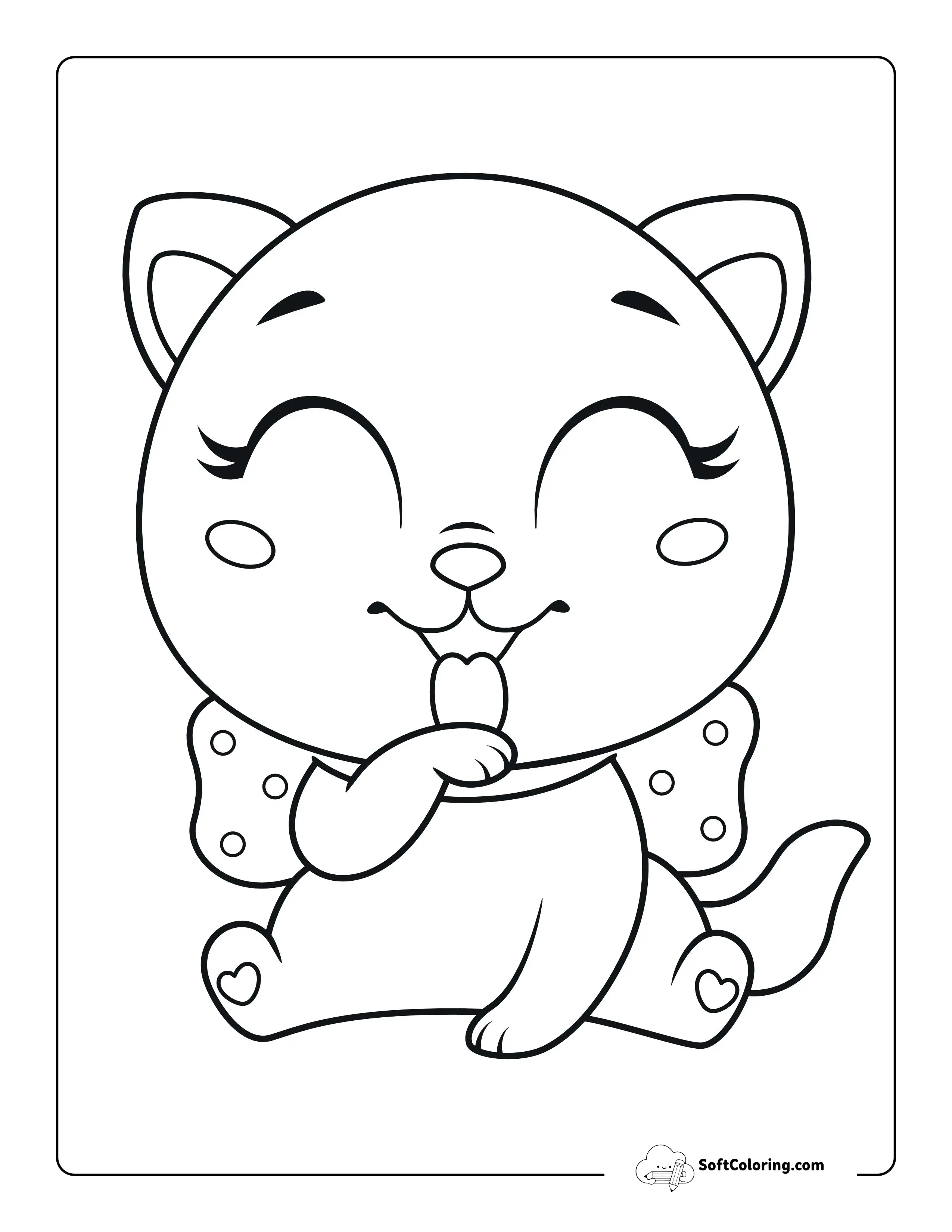 Cute Cat Coloring Sheet