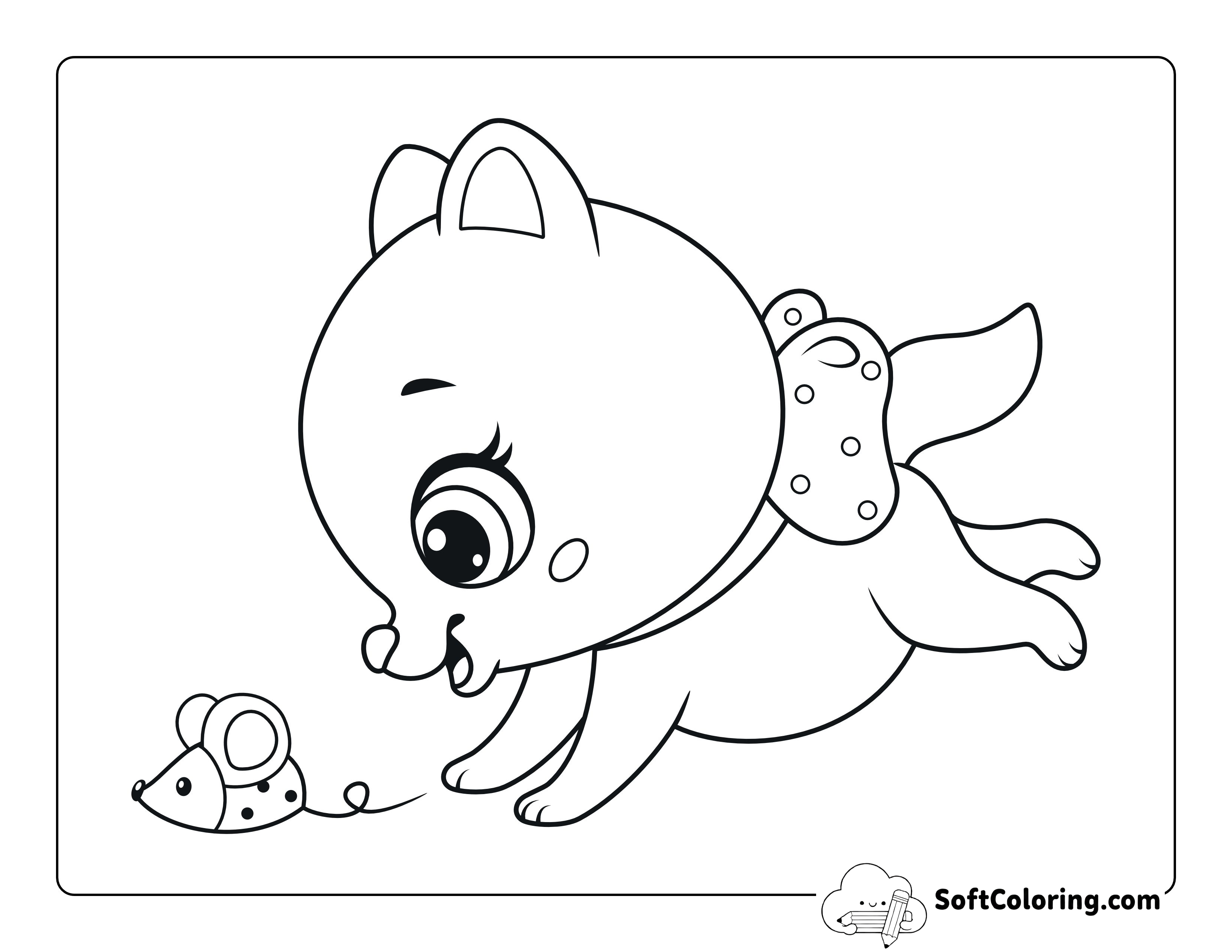 Playful Kitty Coloring Sheet