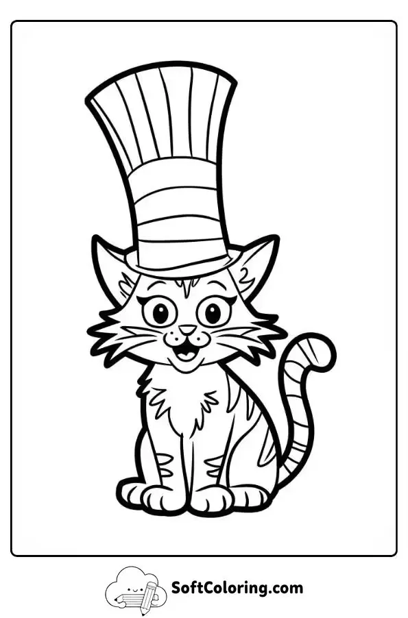 Cat In The Hat Coloring Page