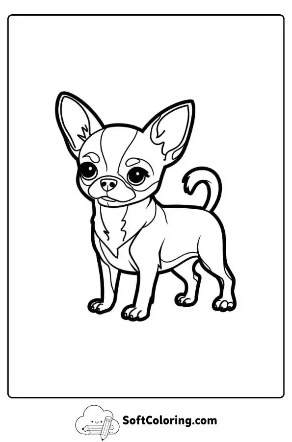 Chihuahua Dog Coloring Page