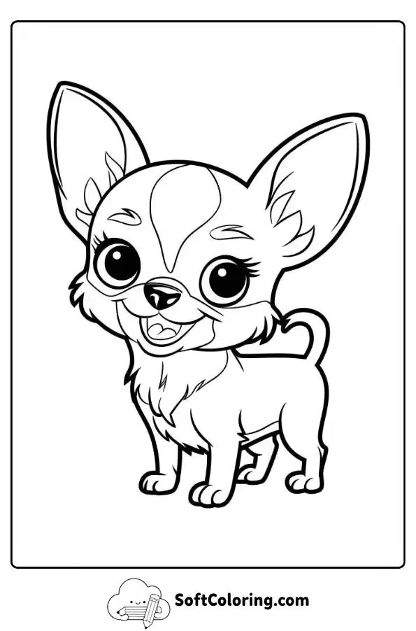 Chiwawa Dog Coloring Page