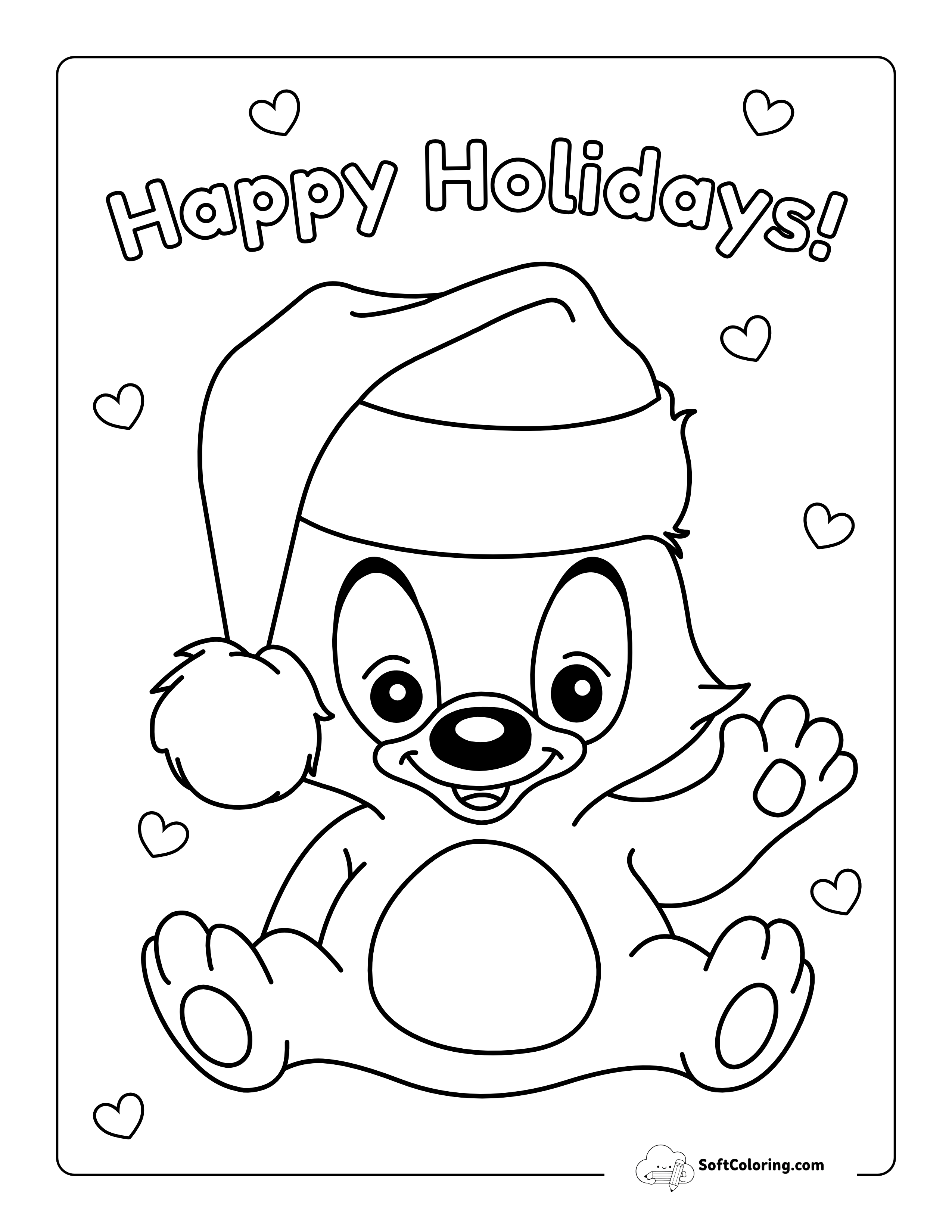 Cute Christmas Teddy Bear For Toddlers