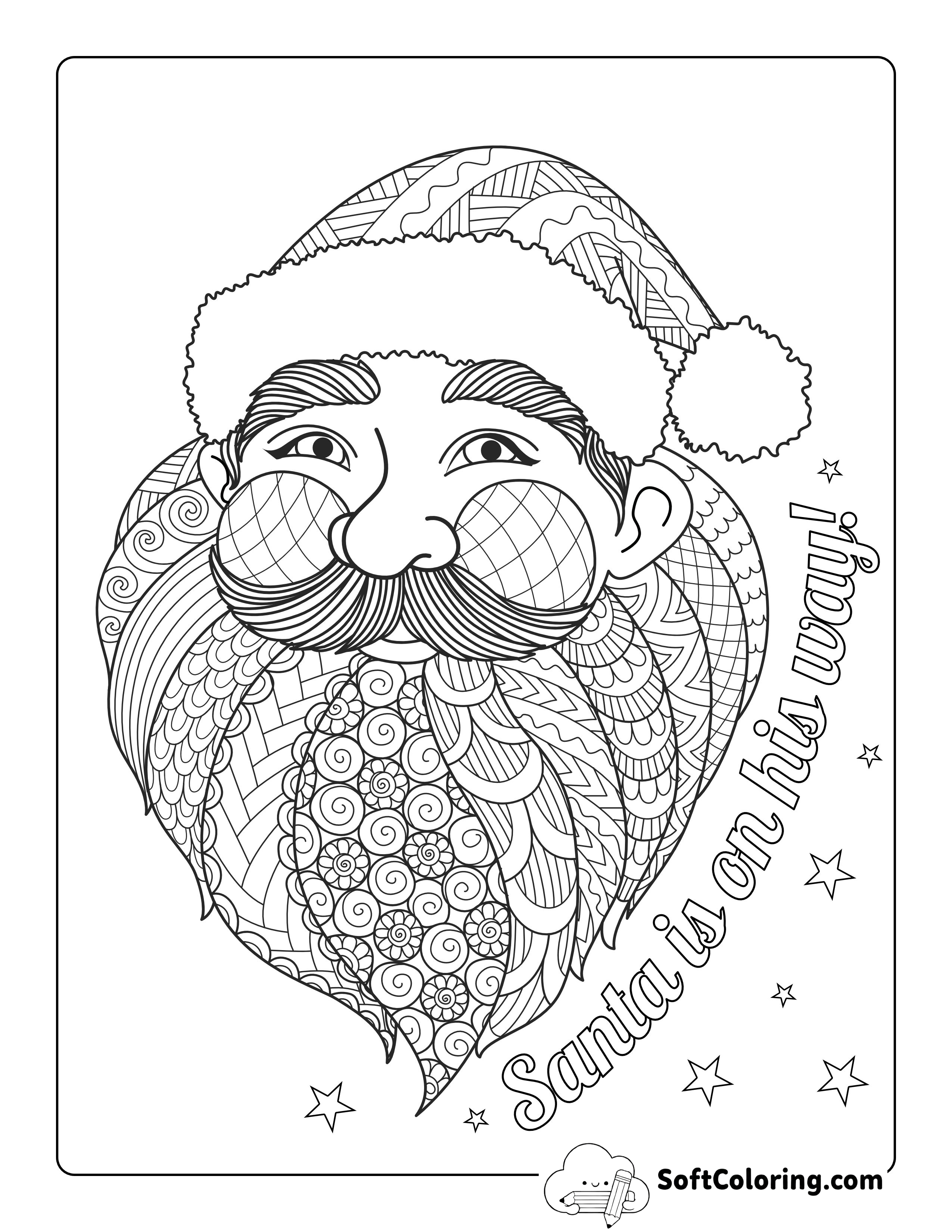 Free Printable Father Christmas Coloring Page