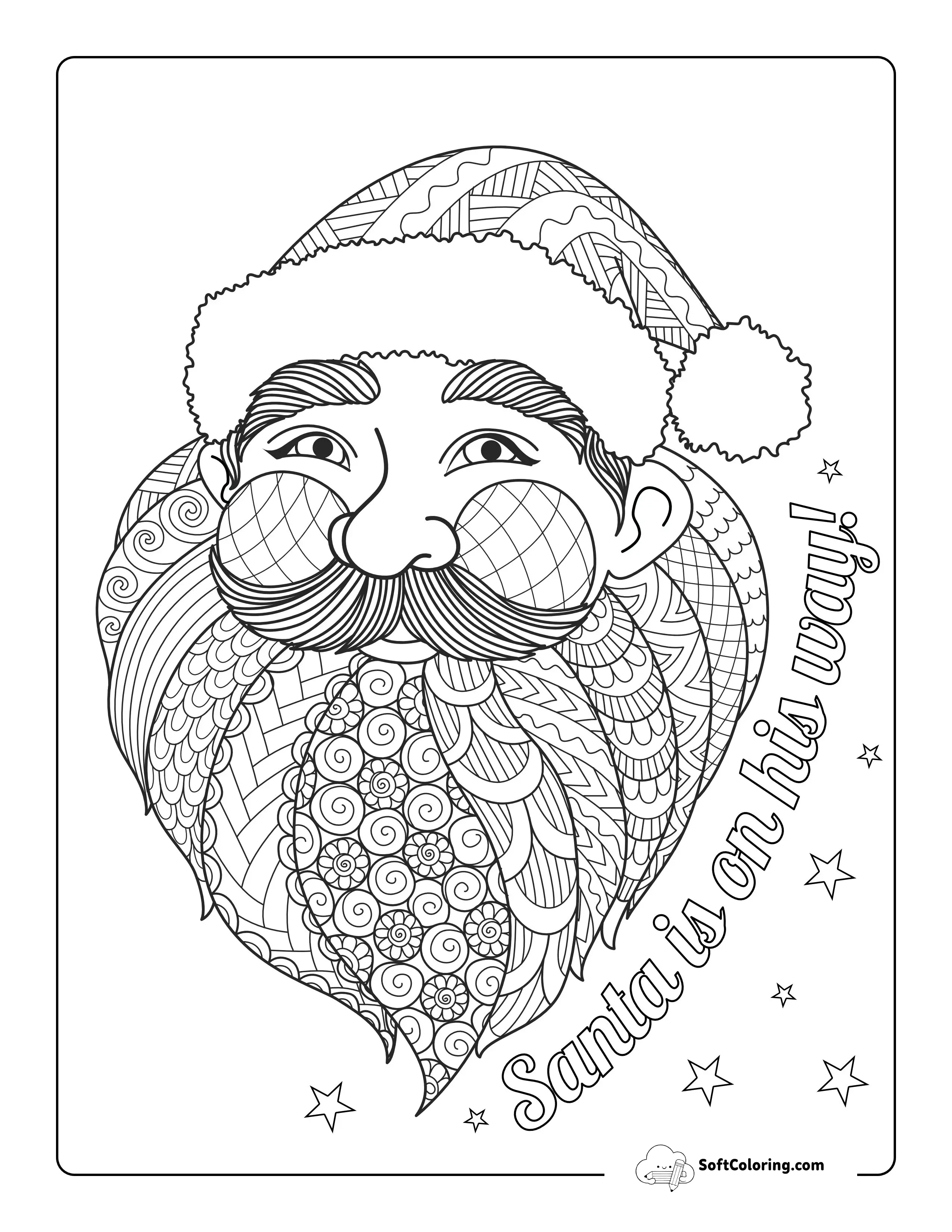 Free Printable Father Christmas Coloring Page