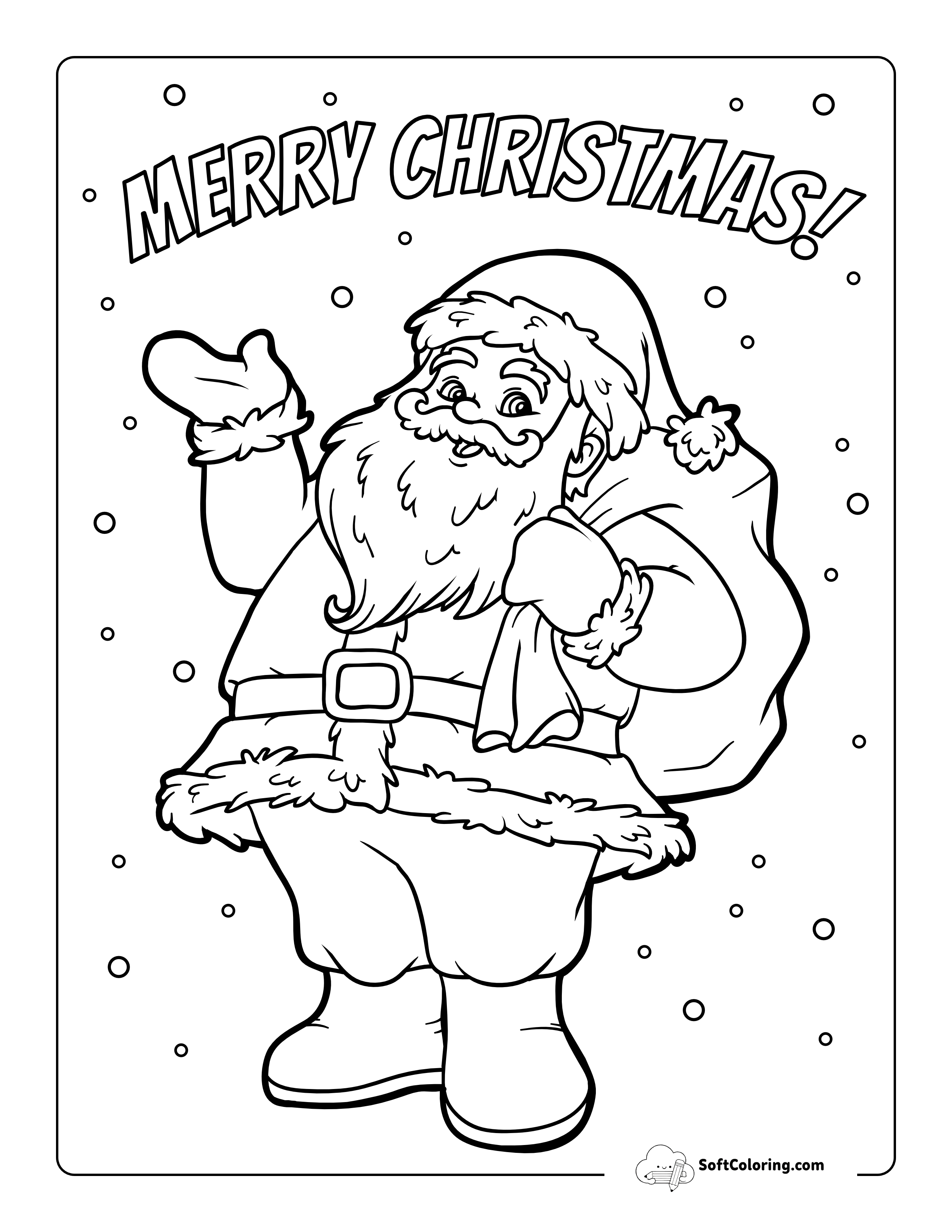 Father Christmas Coloring Sheet
