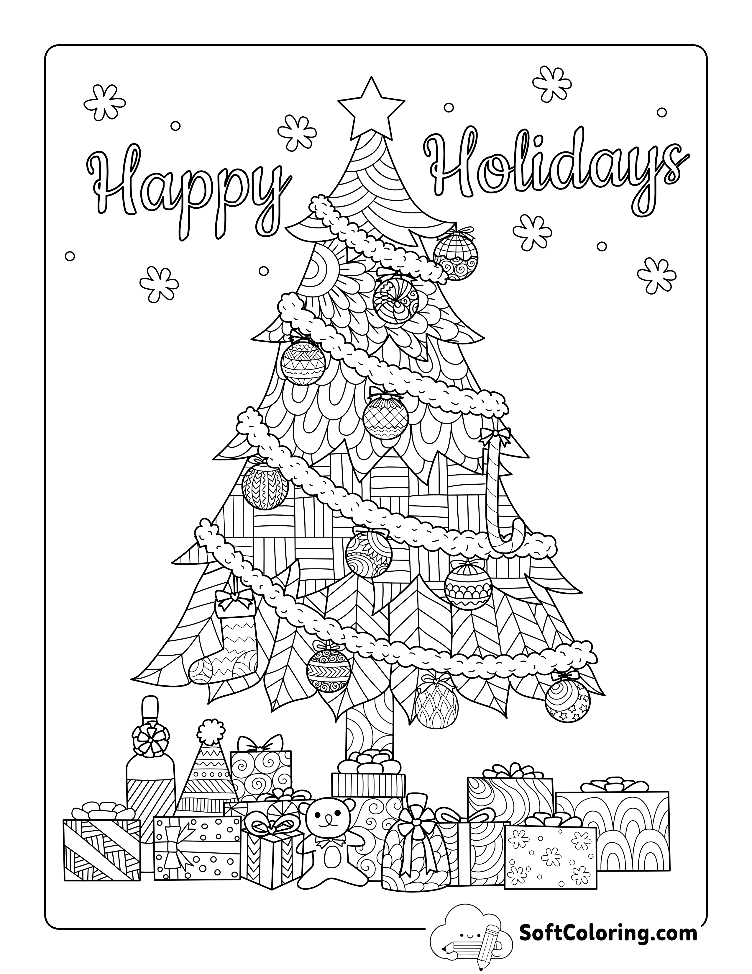 Detailed Christmas Tree Picture