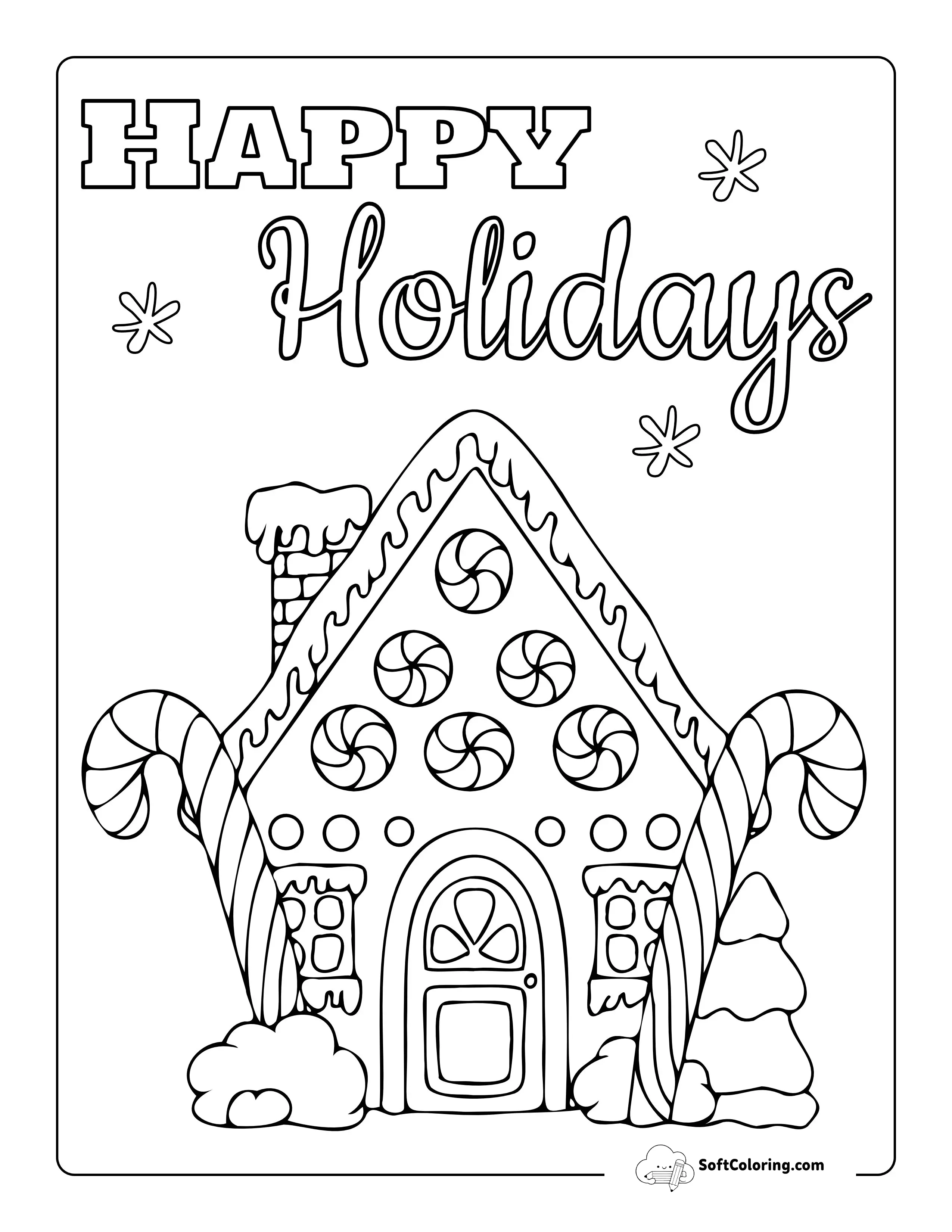 "Happy Holidays" Coloring Sheet
