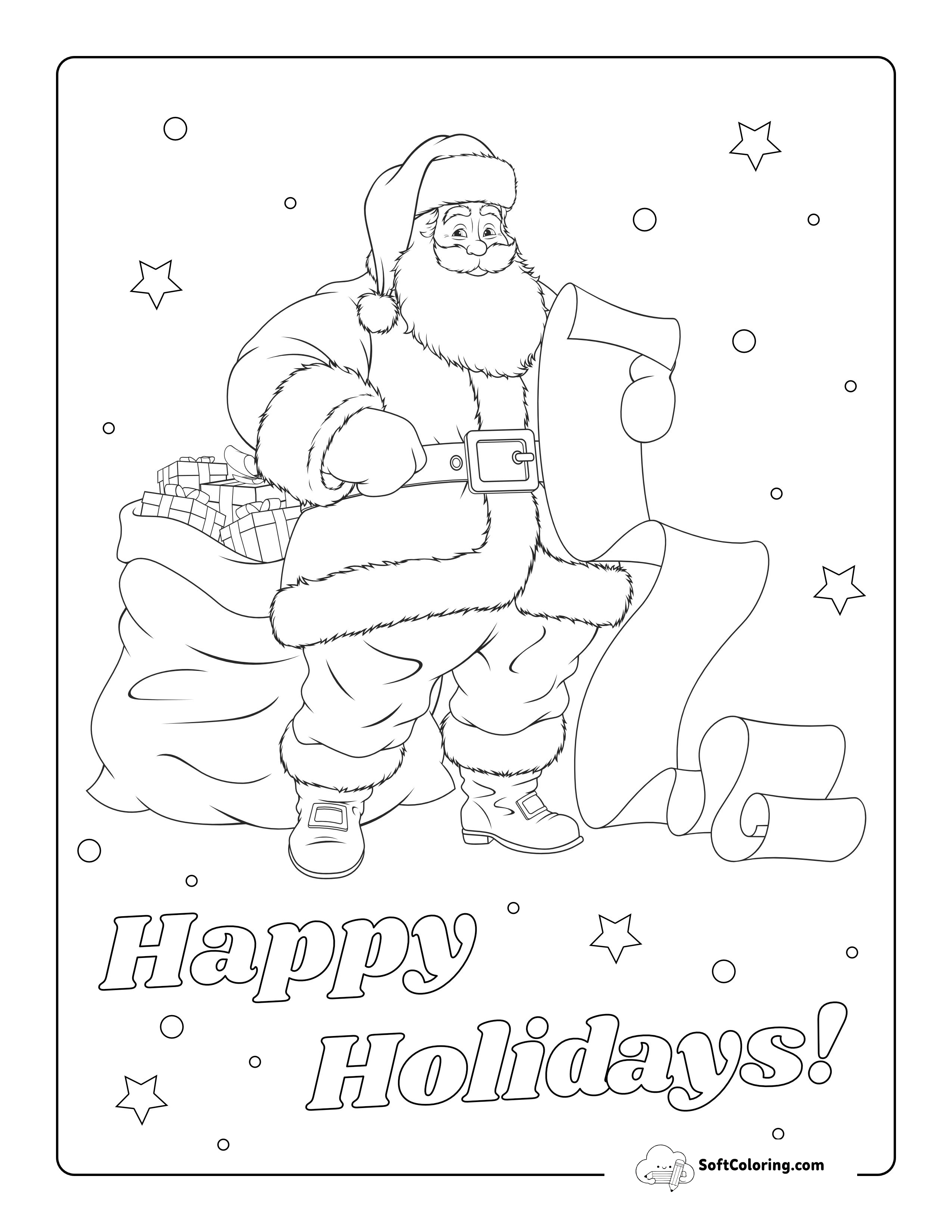 Father Christmas With His List