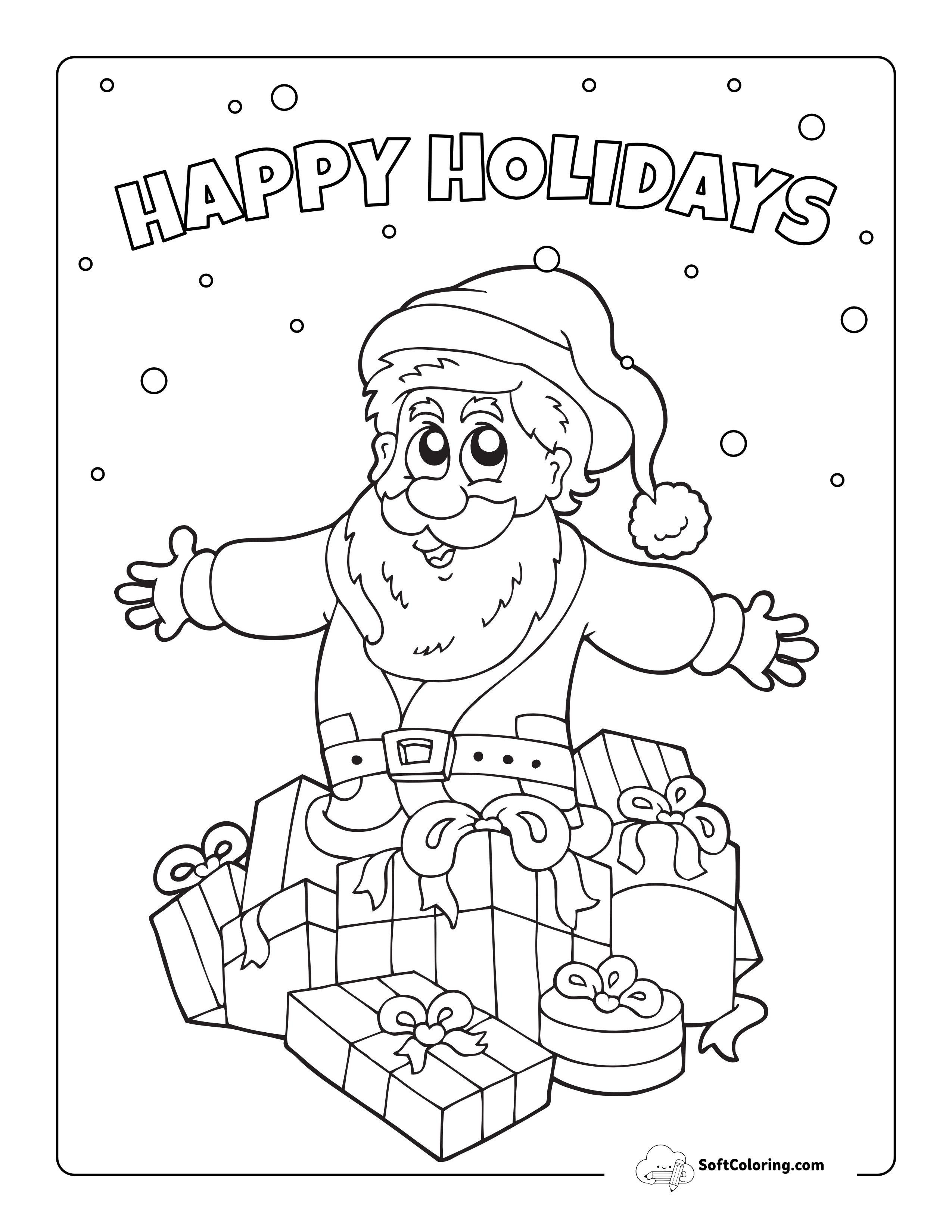 Santa Claus Coloring Sheet For Kids
