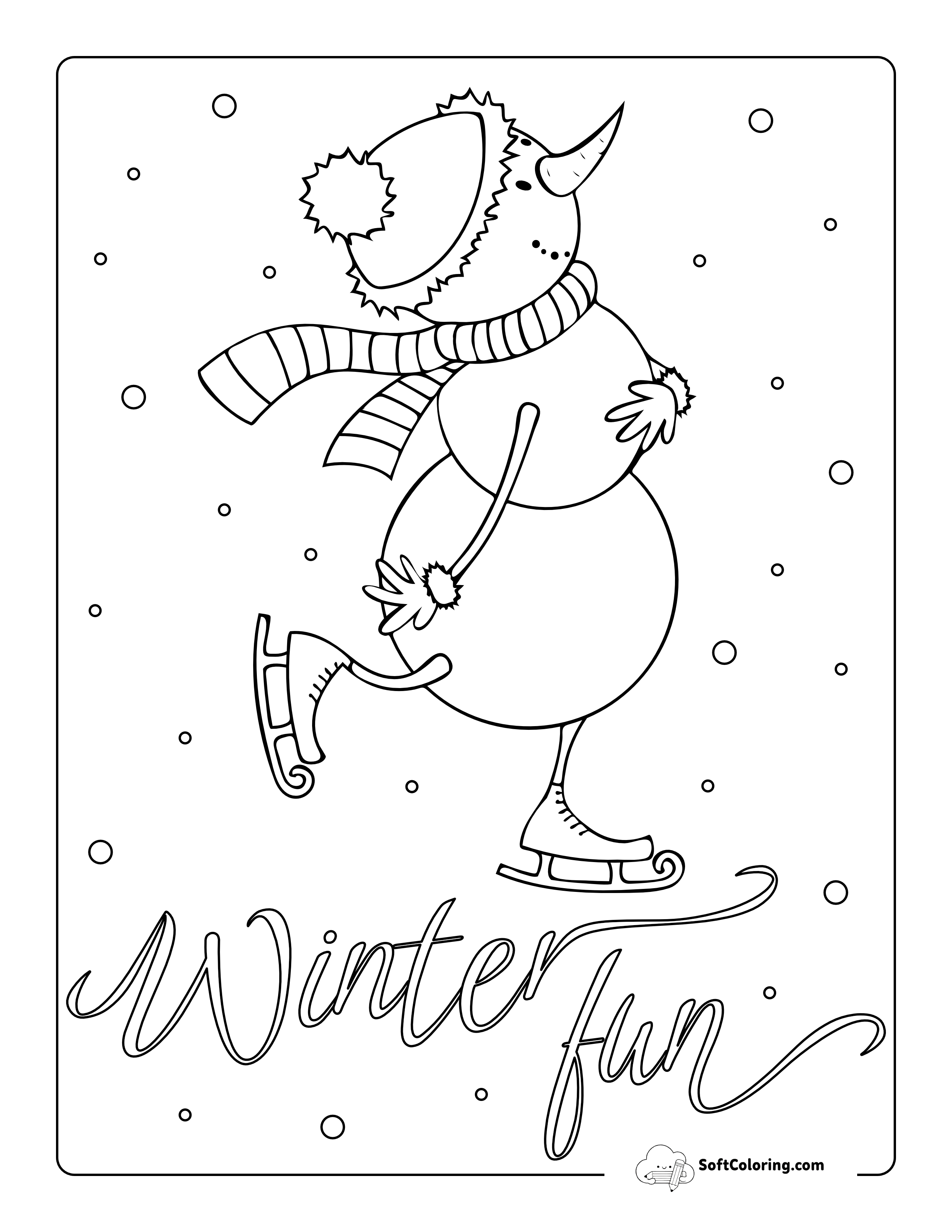 Cute Snowman Picture For Kids